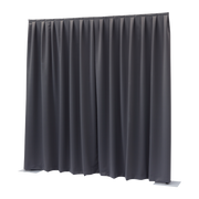 WENTEX P&D Curtain Dimout 7.67 oz/yd² (USA) Dark Grey - 11' x 10' (W x H) - pleated Colore grigio scuro - 11' x 10' (L x H) - plissettato