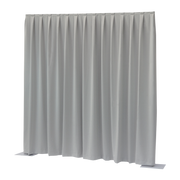 WENTEX P&D Curtain Dimout 7.67 oz/yd² (USA) Light Grey - 11' x 16' (W x H) - pleated Colore grigio chiaro - 11' x 16' (L x H) - plissettato