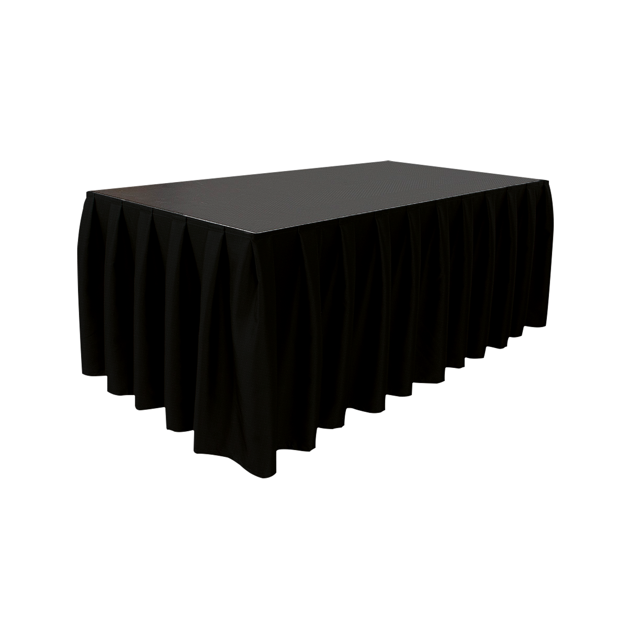 WENTEX Stage Skirt MCS 8.85 oz/yd² Black - 25' x 24" (W x H) - pleated Colore nero - 25' x 24" (L x H) - plissettato