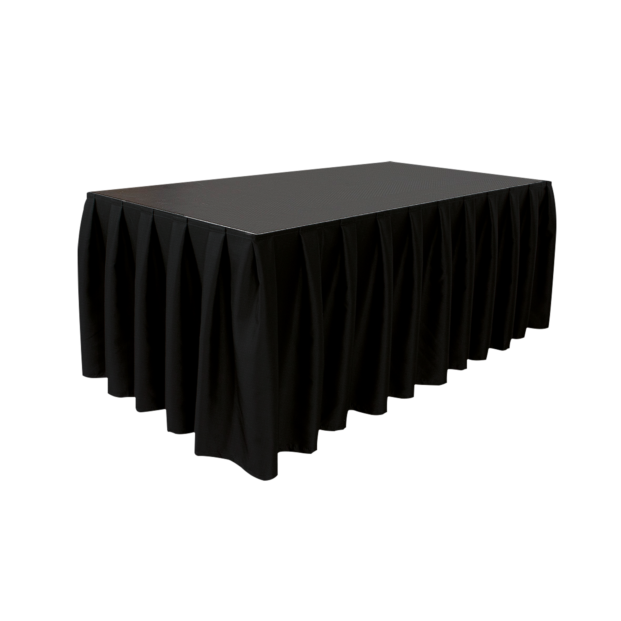 WENTEX Stage Skirt MCS 8.85 oz/yd² Black - 25' x 16" (W x H) - pleated Colore nero - 25' x 16" (L x H) - plissettato