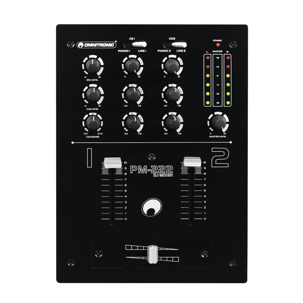 OMNITRONIC PM-222 Mixer DJ a 2 canali
