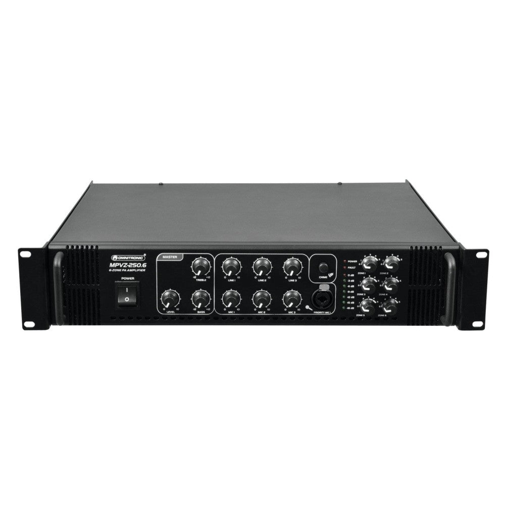 OMNITRONIC MPVZ-250.6 PA Amplificatore 100V