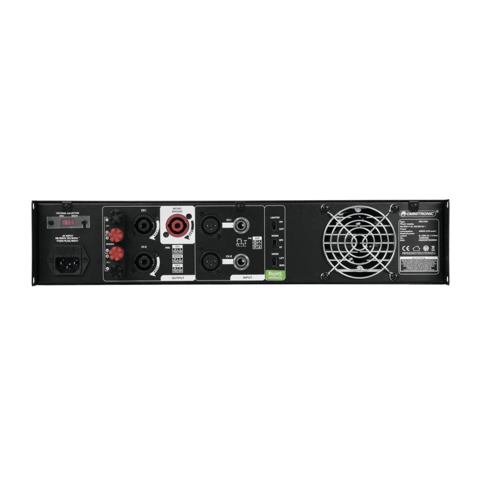 OMNITRONIC XPA-700 Amplifier with integrated limiter