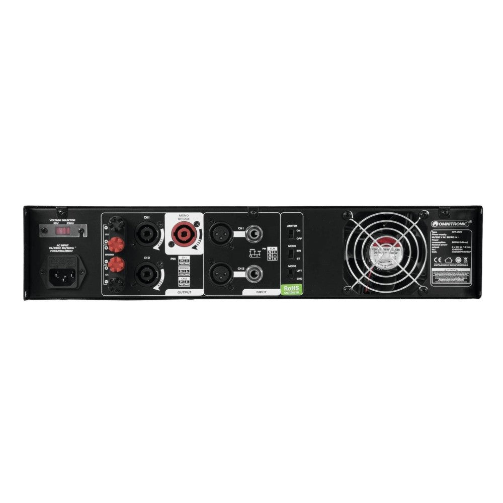 OMNITRONIC XPA-1200 Amplifier with integrated limiter