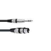 OMNITRONIC Cavo da XLR F a Jack stereo 0.9m