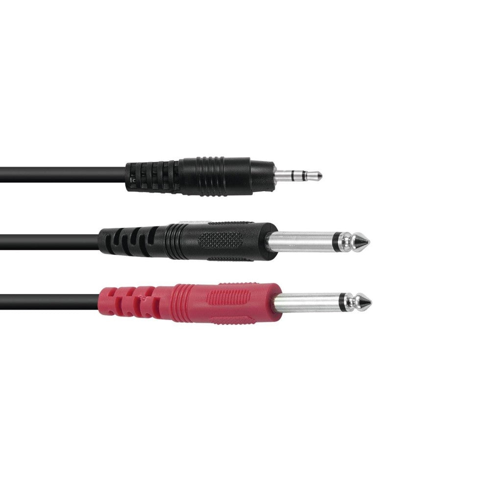 OMNITRONIC Cavo da Jack 3.5 a 2x Jack ECO 1,5m