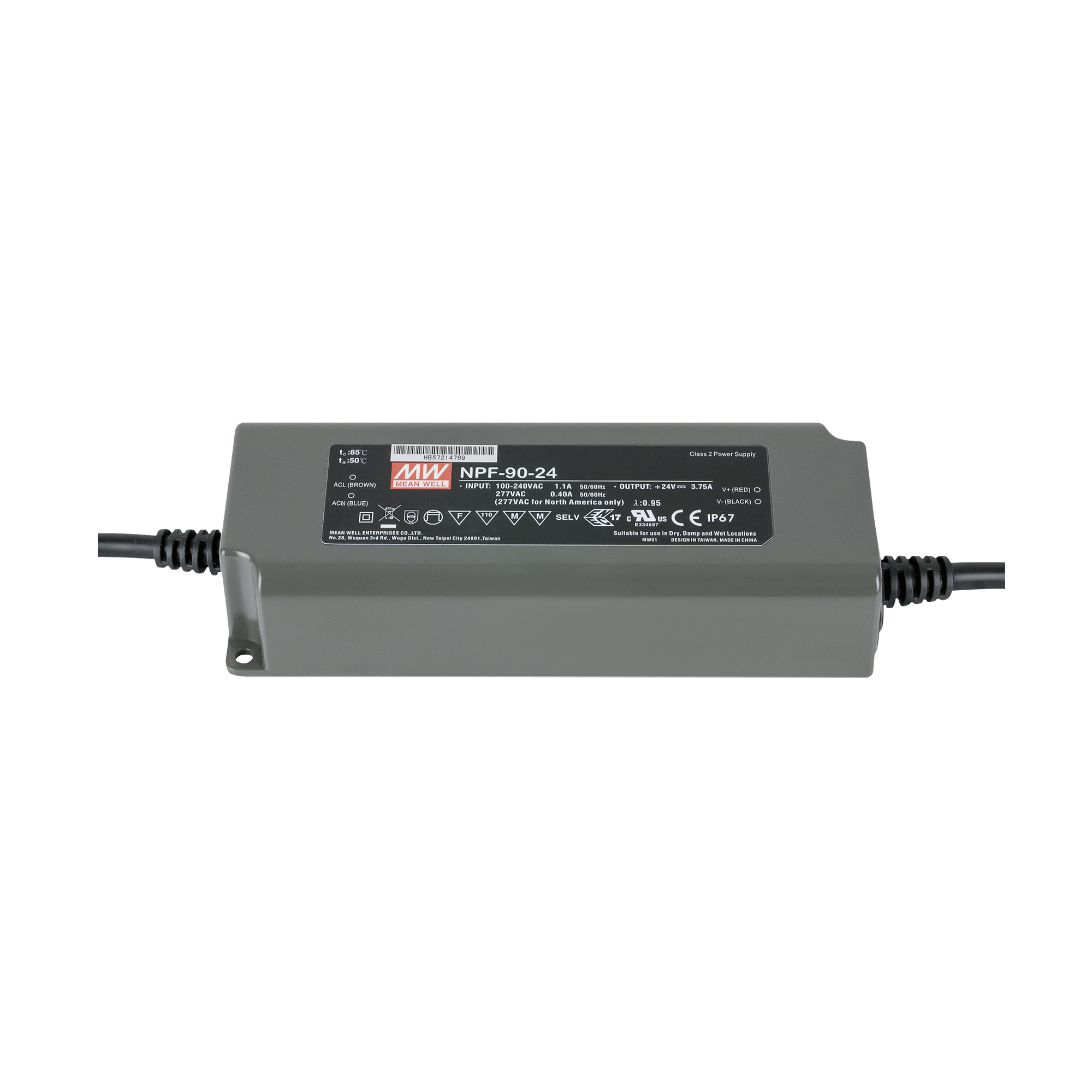 MEANWELL Power Supply - 90 W - 24 V DC NPF-90-24