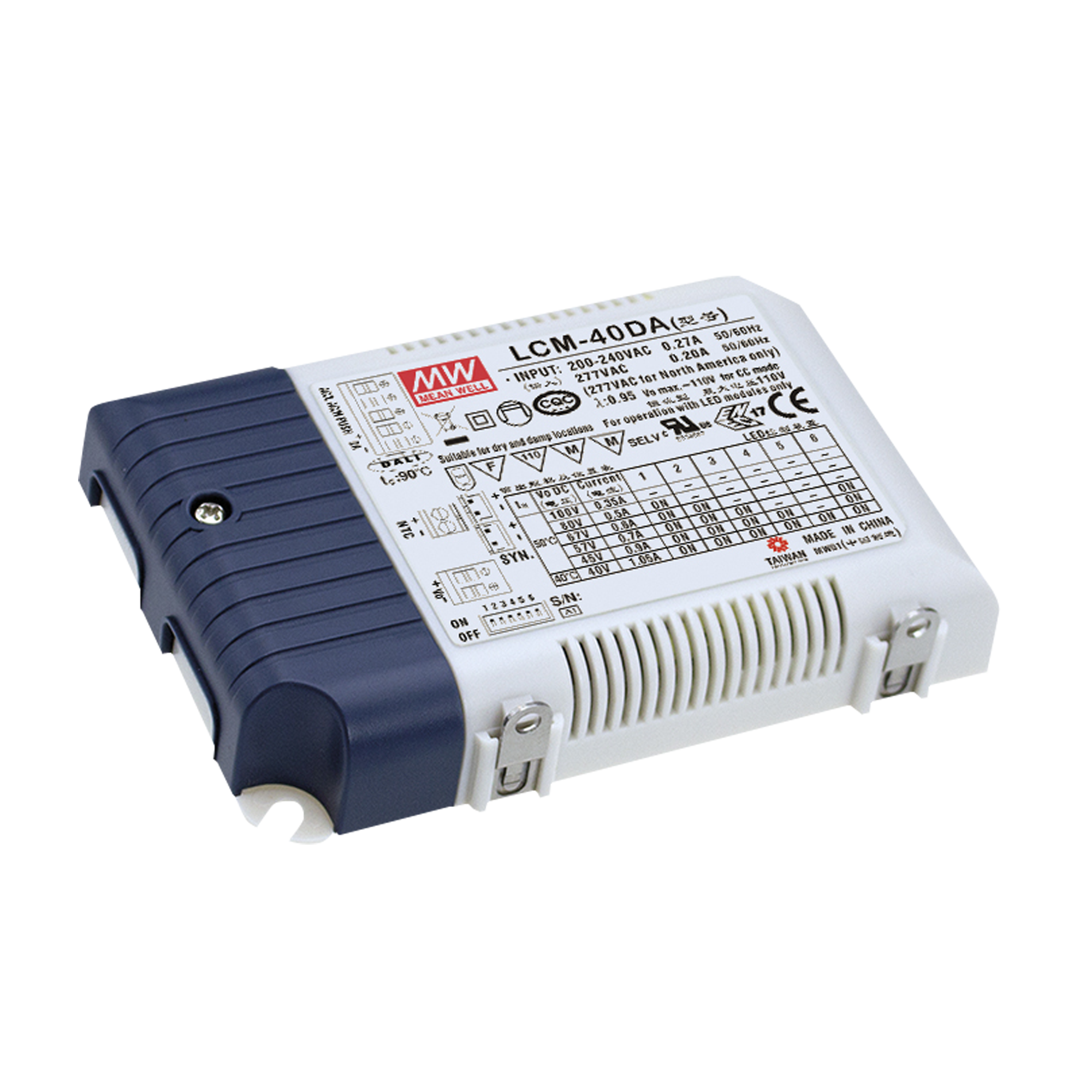 MEANWELL Universal LED Driver - 40 W 40W LCM-40DA