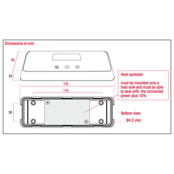ELDOLED LINEARdrive DC - 720 W Tensione Costante - DALI/DMX - 4 Canali, 4 Uscite - 6A/Ch - LIN720D3