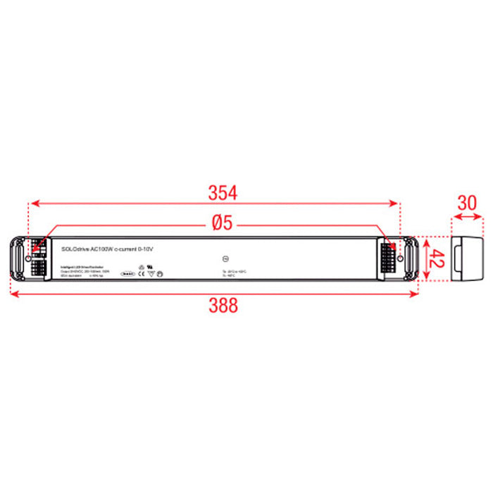 ELDOLED LINEARdrive AC - 100 W Tensione Costante - DMX/DALI - 4 Canali, 4 Uscite - LIN100A1