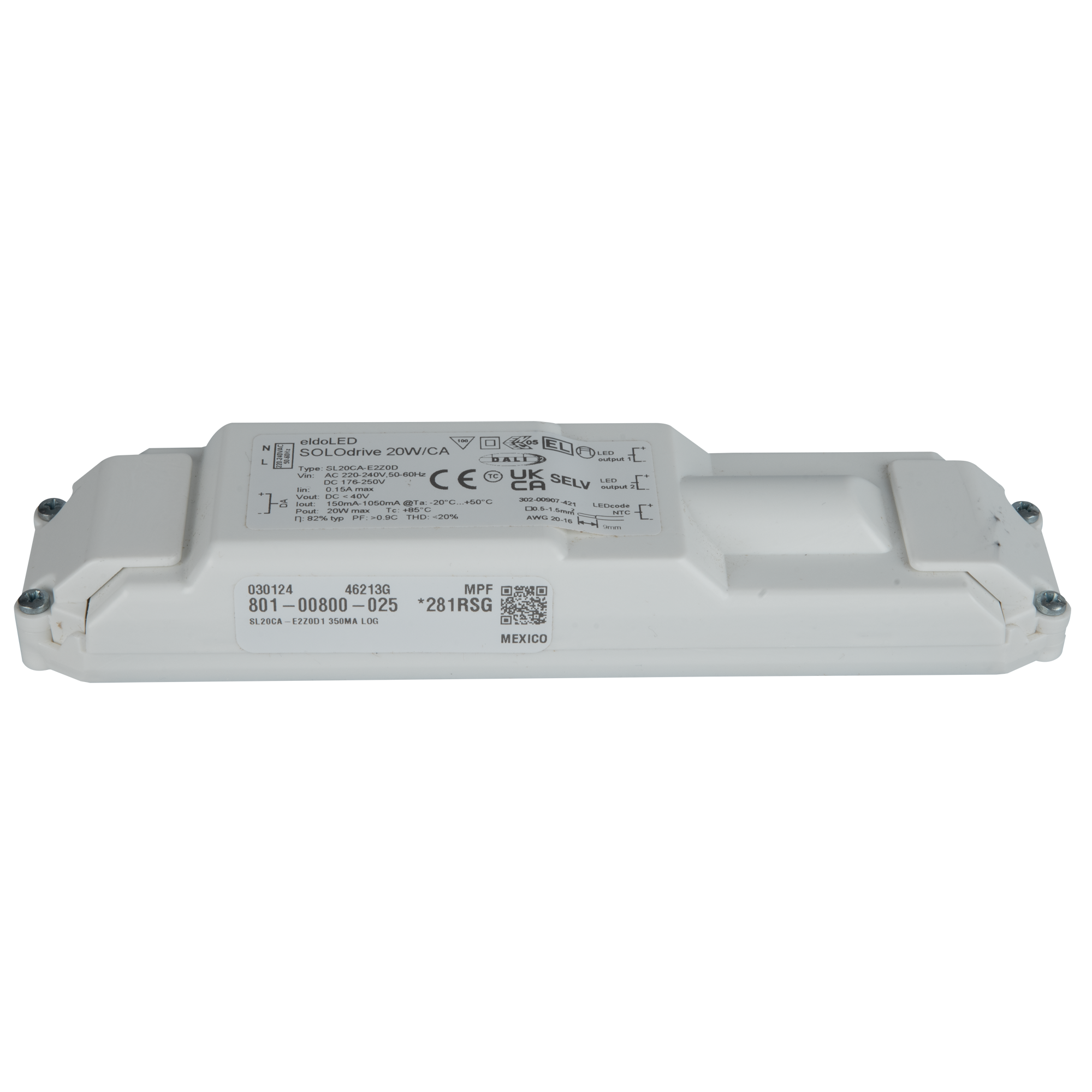 ELDOLED SOLOdrive - 20 W DALI-2 - Dim to Dark - SL20CA-E2Z0D1