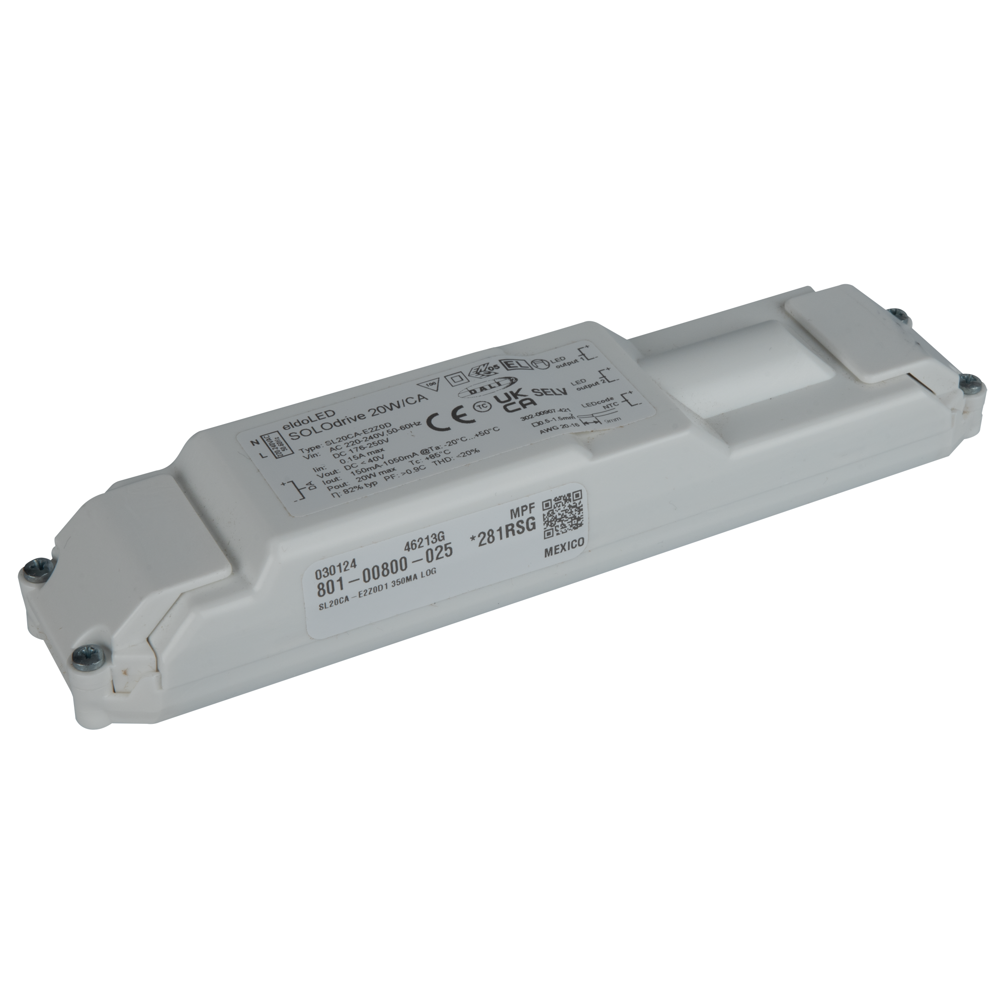 ELDOLED SOLOdrive - 20 W DALI-2 - Dim to Dark - SL20CA-E2Z0D1