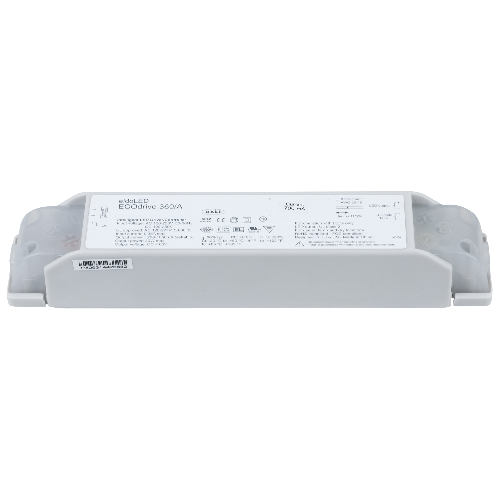 ELDOLED ECOdrive AC - 30 W Corrente costante - DALI-2 - 1 uscita - ECO360A6