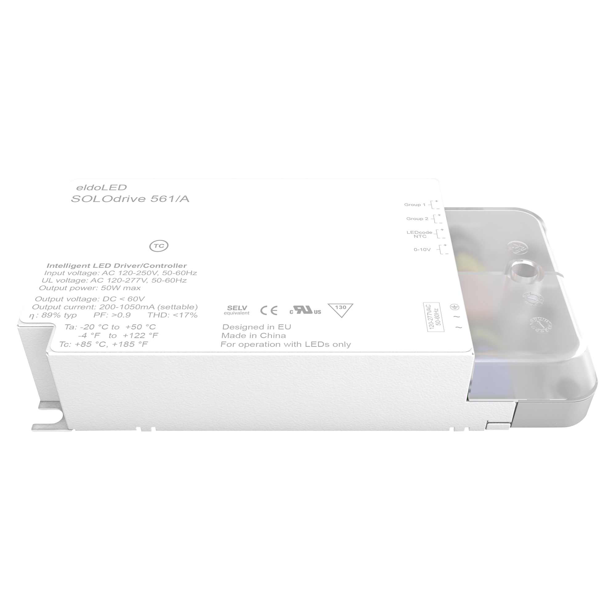 ELDOLED SOLOdrive AC - 50 W Corrente costante - 0-10 V CC - 2 uscite - SL0561A