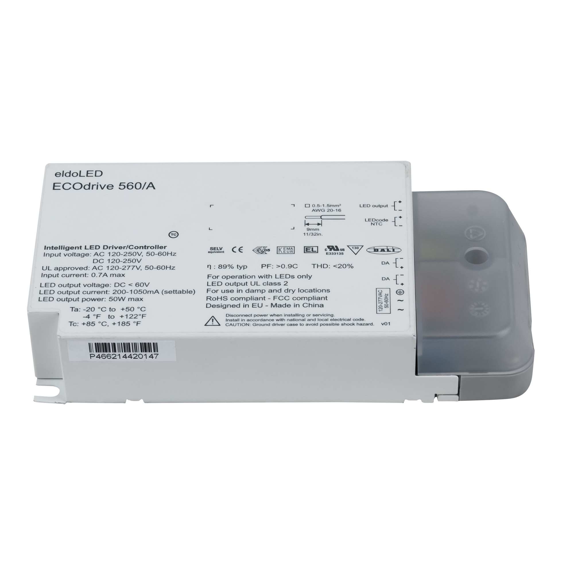 ELDOLED ECOdrive AC - 50 W Corrente costante - 560/A - DALI - 1 uscita - ECO0560A1