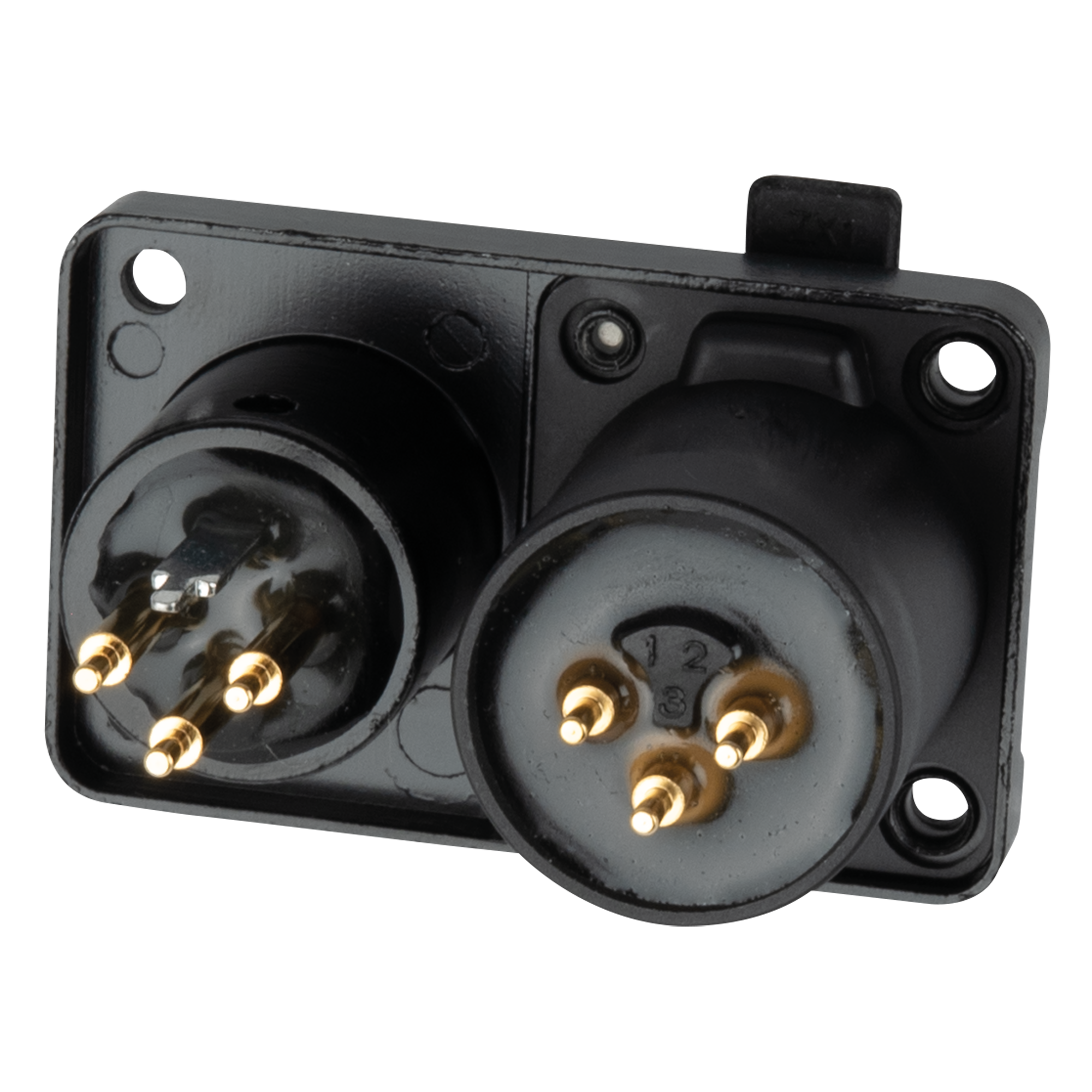 SEETRONIC XLR 3P In/Output Combination Chassis 3 IP65 - Contatti di colore oro