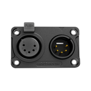 SEETRONIC XLR 5P In/Output Combination Chassis IP65 - gold contacts IP65 - Contatti di colore oro