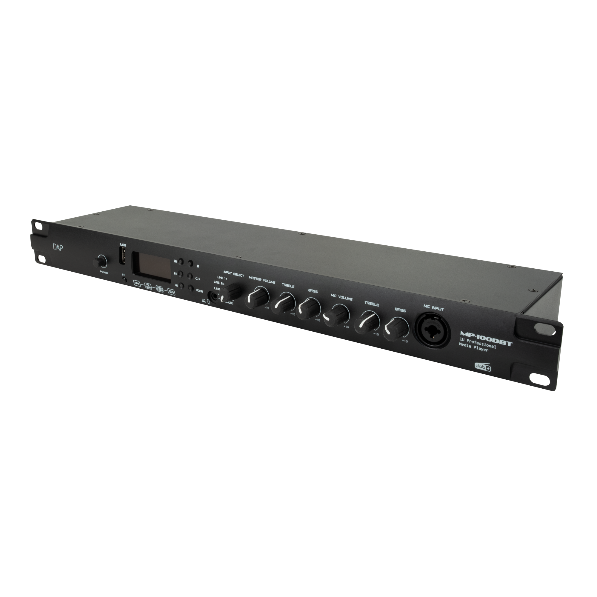 Dap MP-100DBT Professional Media Player with DAB+ Lettore multimediale 1U con radio DAB+/FM, lettore USB e BT 4.2