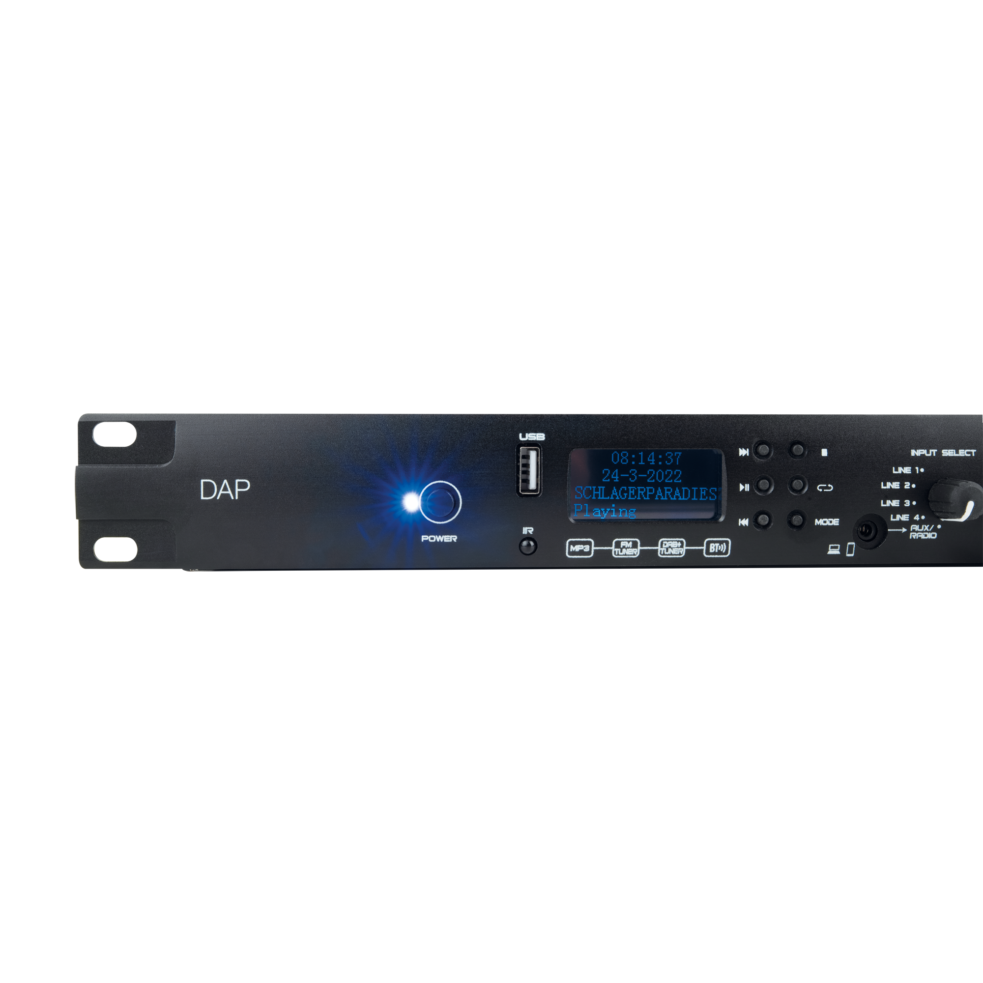Dap MP-100DBT Professional Media Player with DAB+ Lettore multimediale 1U con radio DAB+/FM, lettore USB e BT 4.2