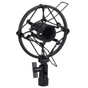 SHOWGEAR Microphone Holder 22-24 mm Black 5/8 filetto - anti urti - colore nero