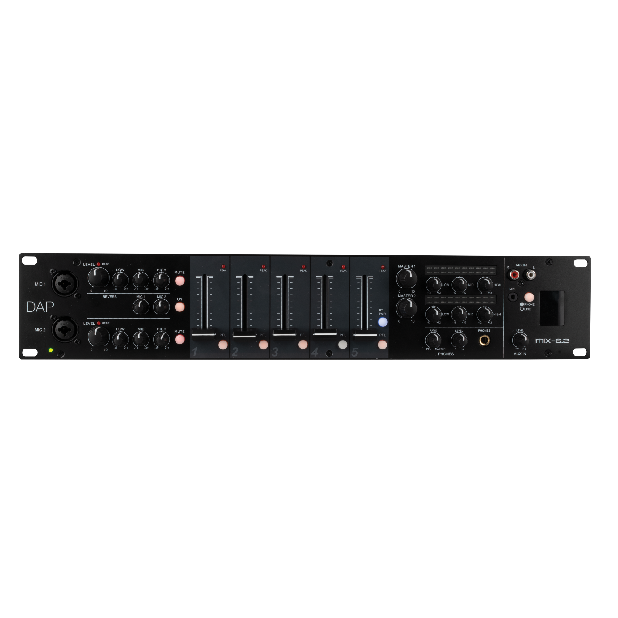 Dap IMIX-6.2 Mixer BT da installazione a 7 canali 2U
