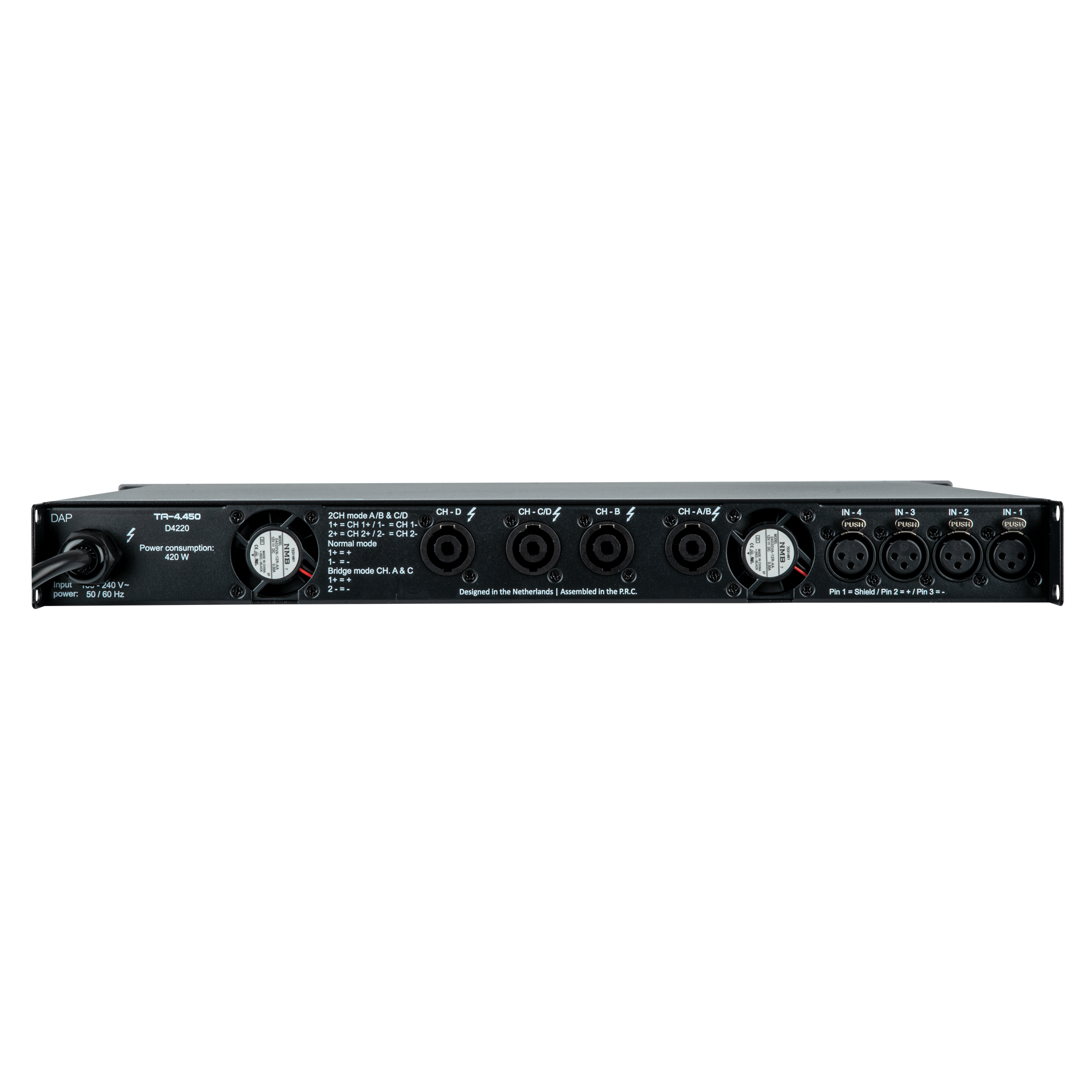 Dap TA-4.450 Amplificatore touring 4 canali con DSP (4x 450 W)