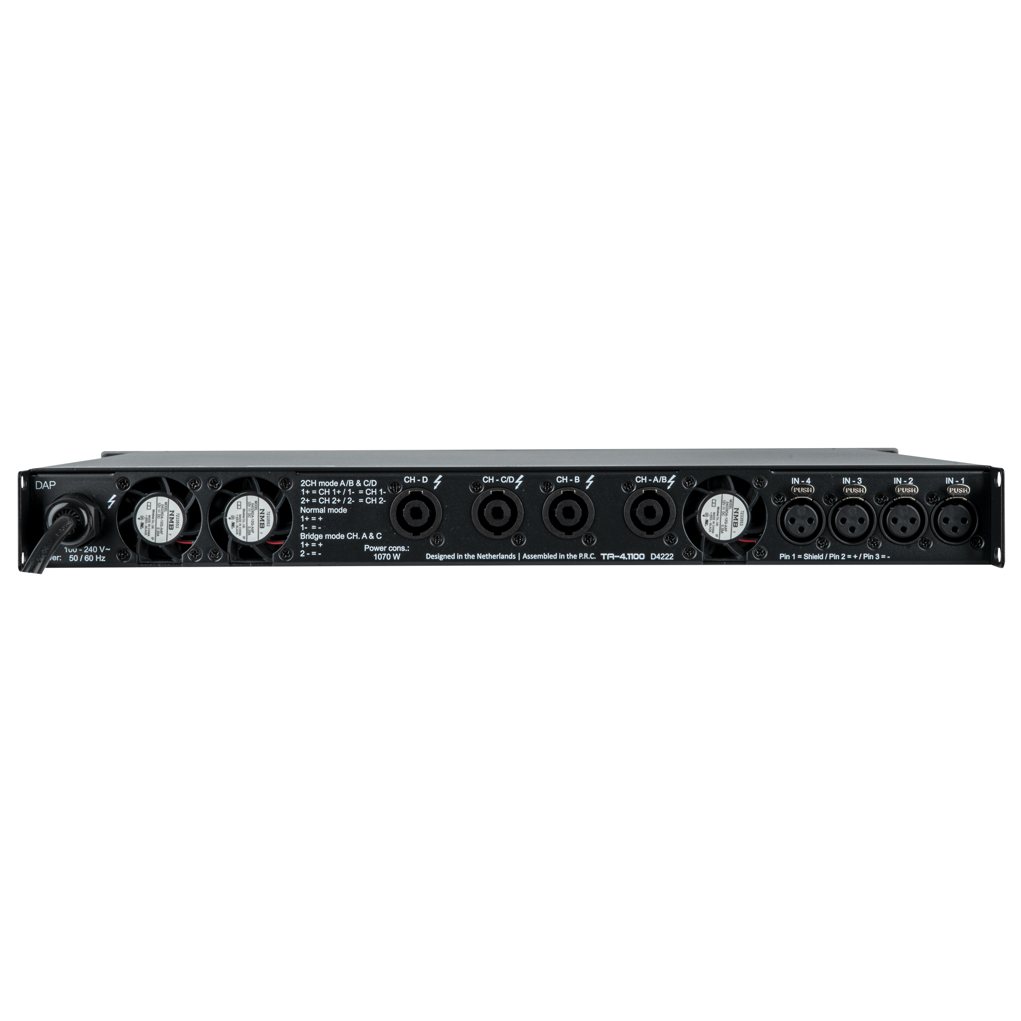 Dap TA-4.1100 Amplificatore touring 4 canali con DSP (4x 1100 W)