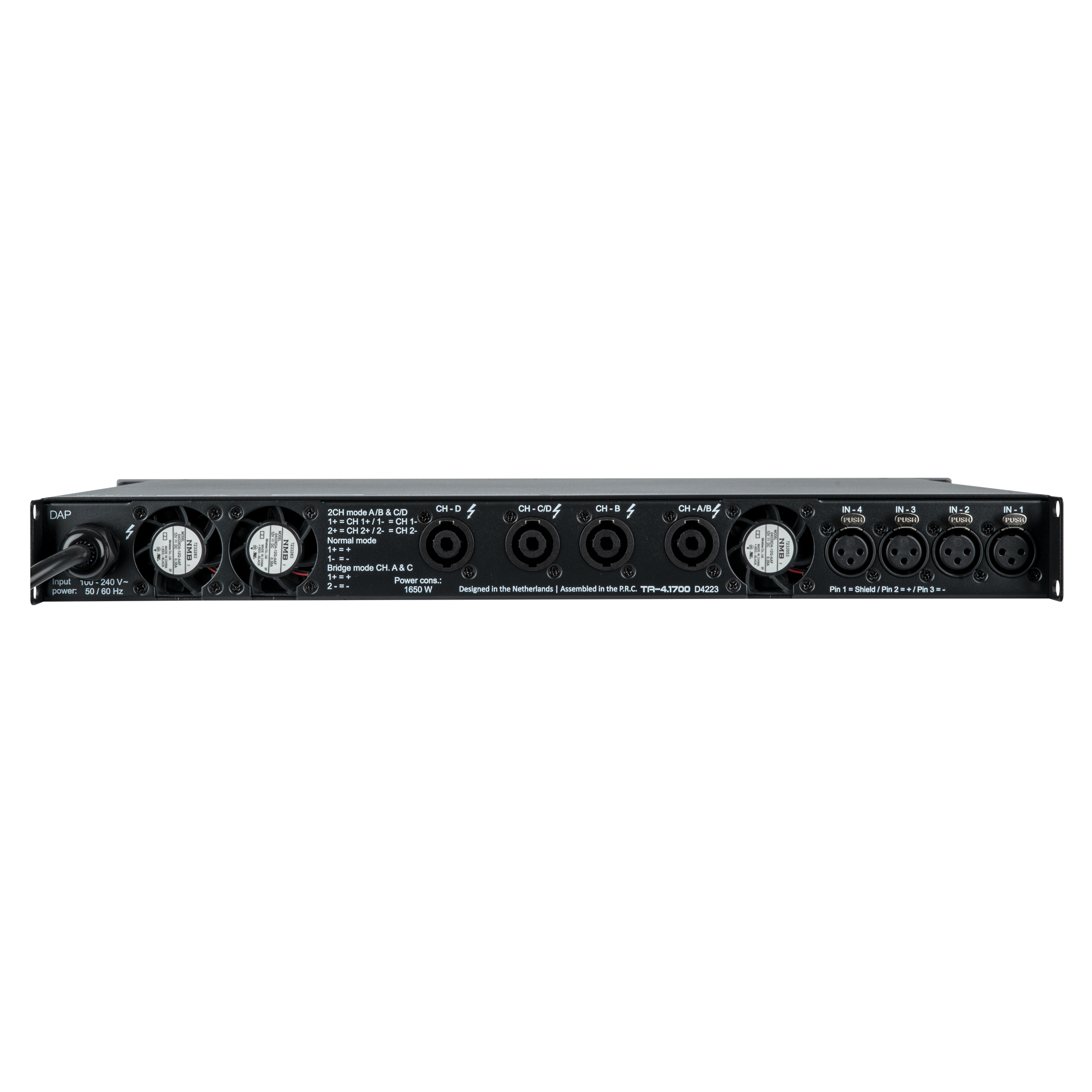 Dap TA-4.1700 Amplificatore touring 4 canali con DSP (4x 1700 W)