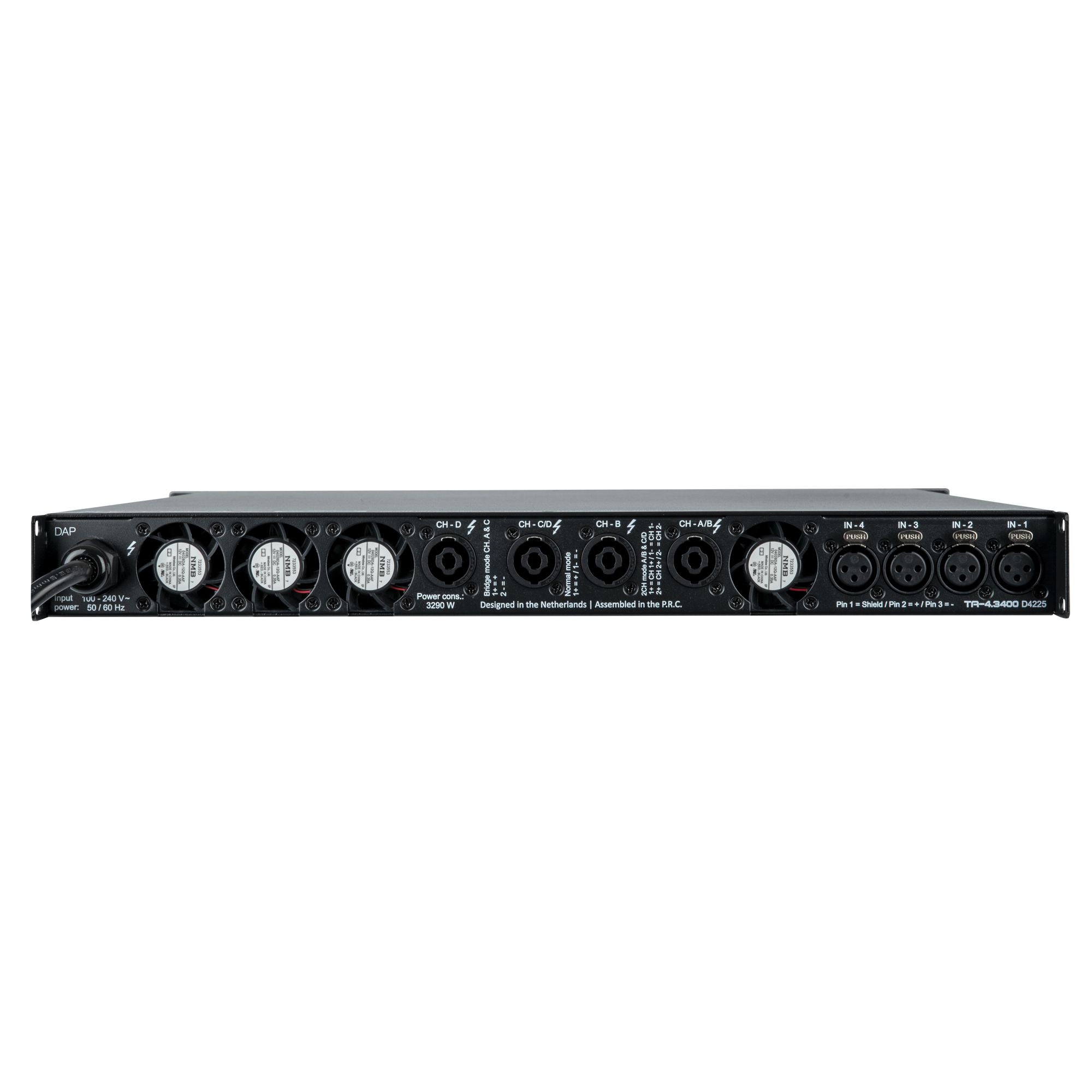 Dap TA-4.3400 Amplificatore touring 4 canali con DSP (4x 3400 W)