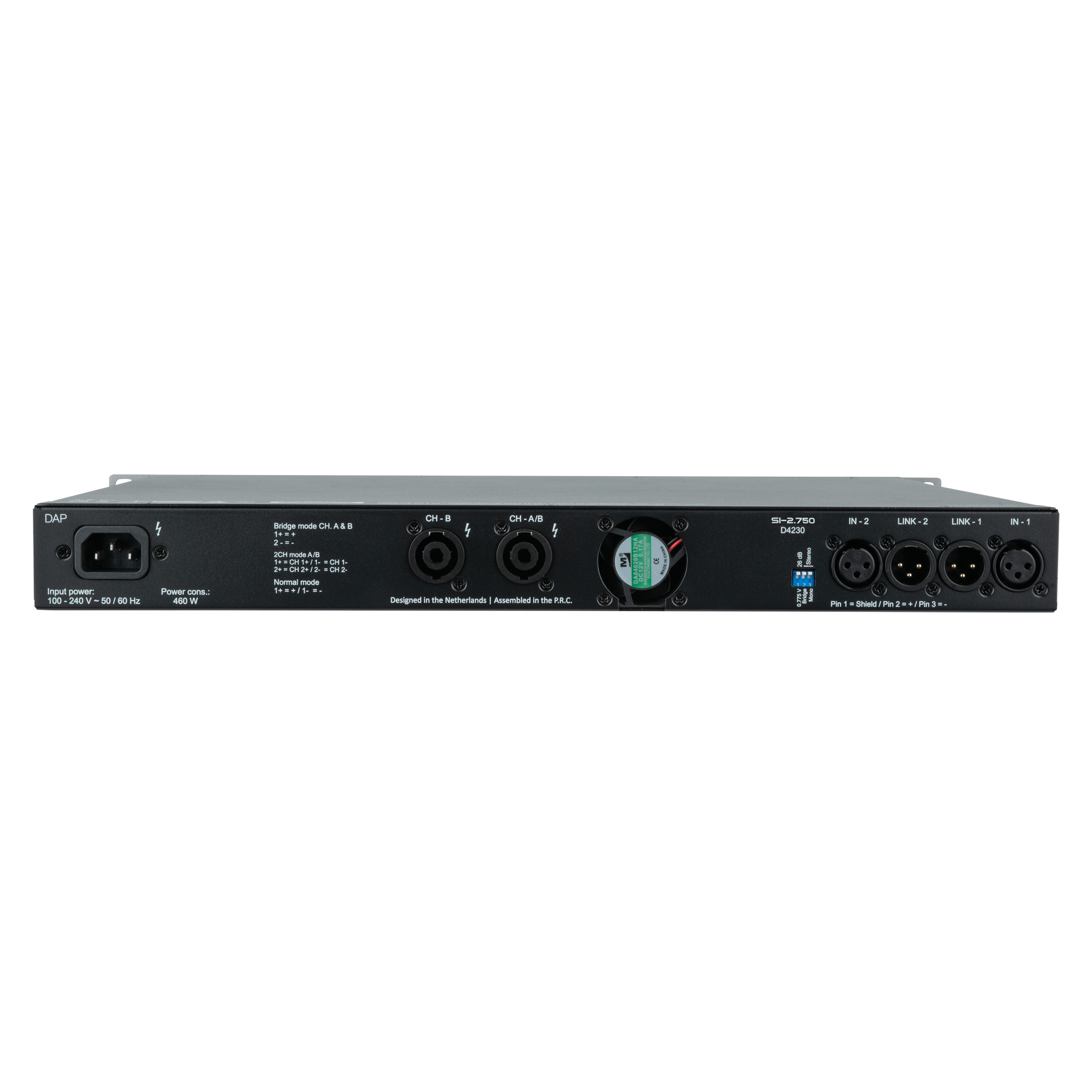 Dap SI-2.750 Amplificatore installazione 2 canali (2x 750 W)