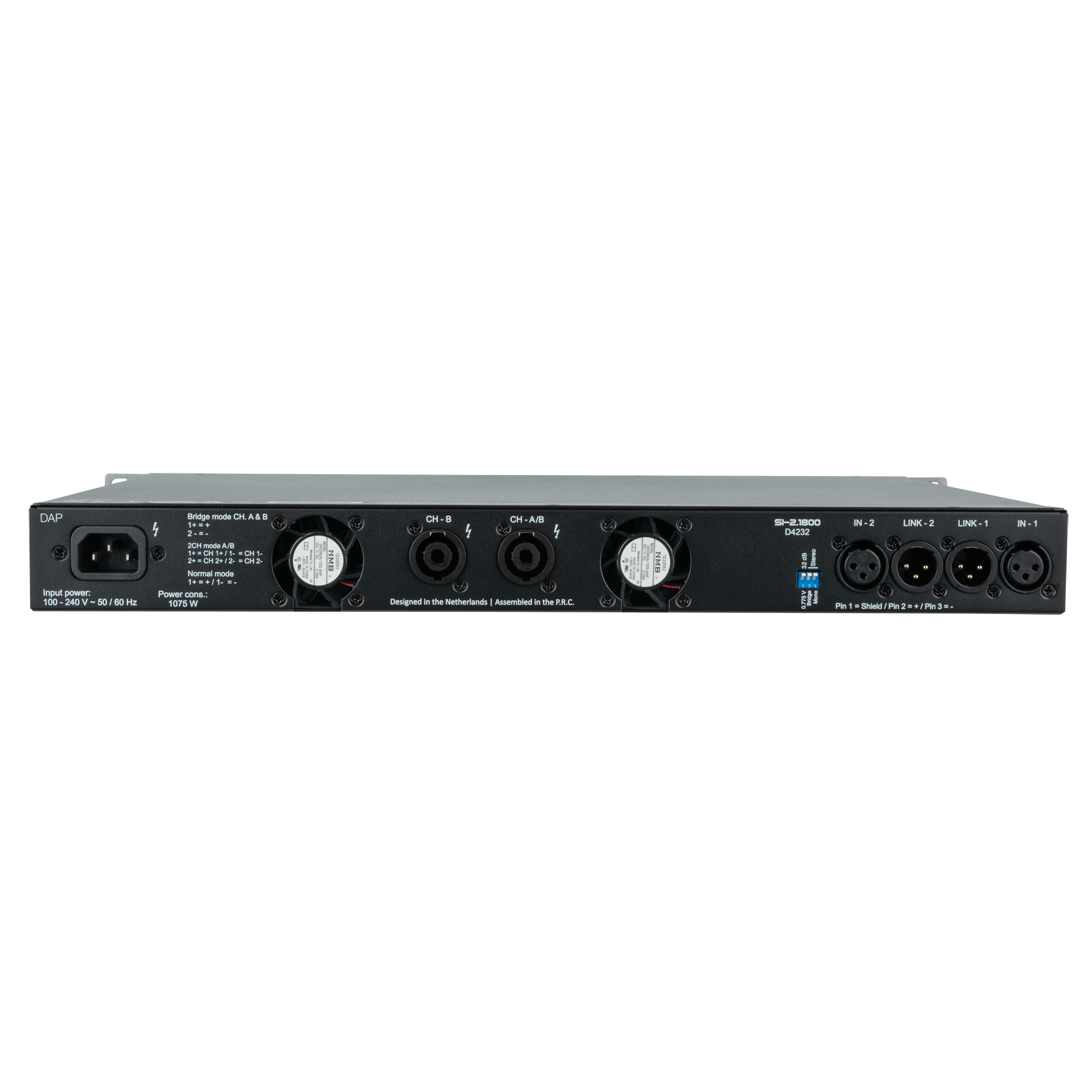 Dap SI-2.1800 Amplificatore installazione 2 canali (2x 1800 W)