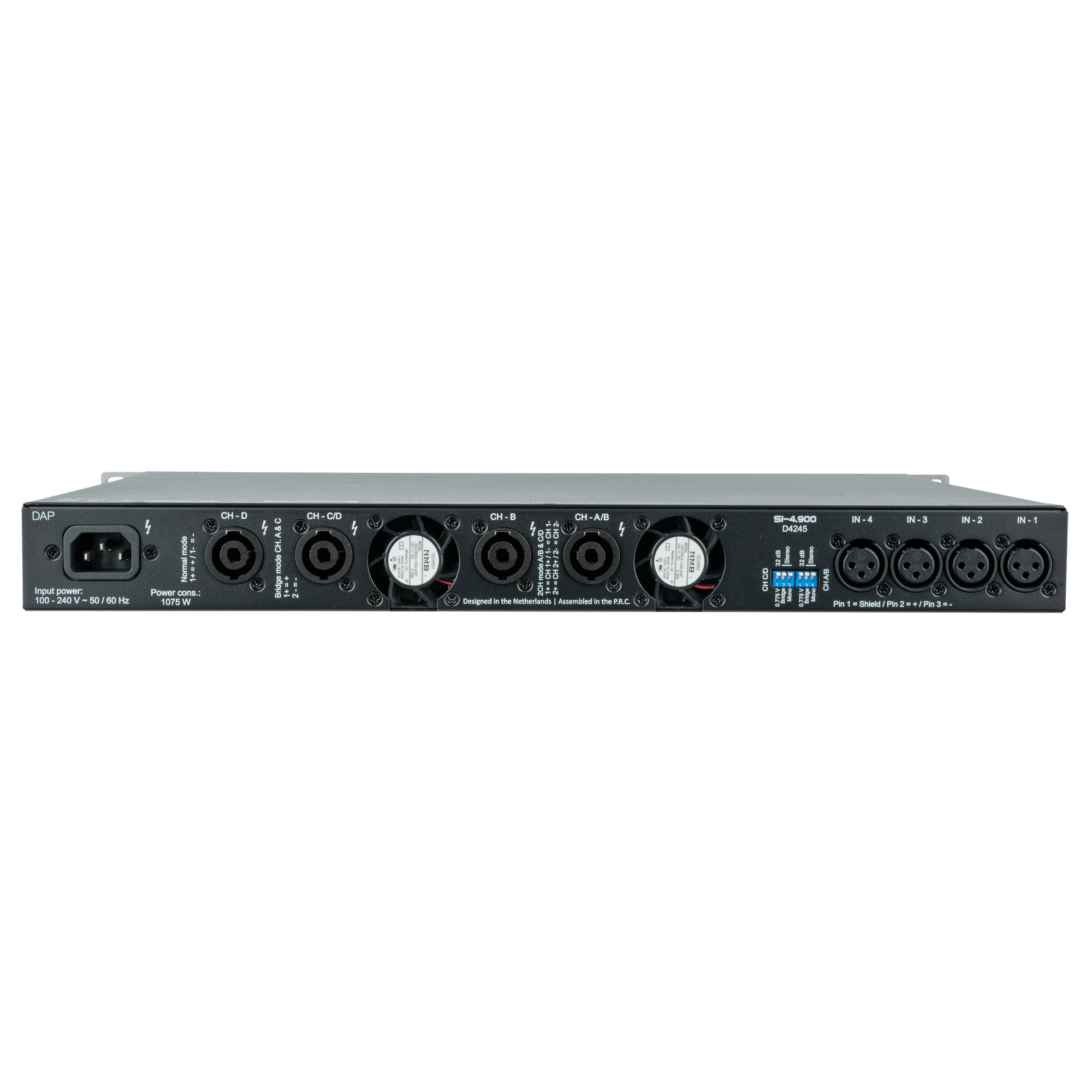 Dap SI-4.900 Amplificatore installazione 4 canali (4x 900 W)