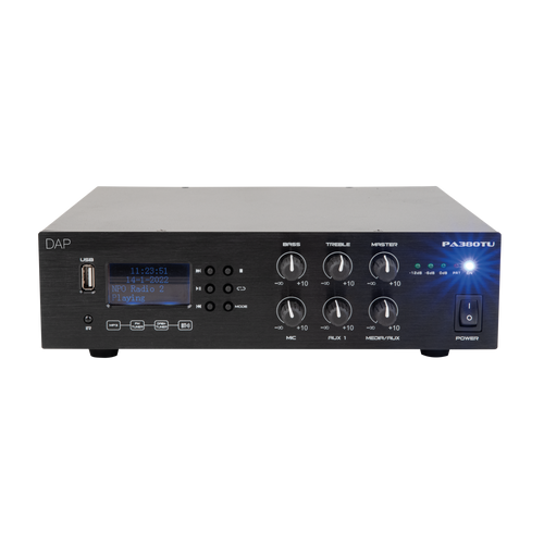 Dap PA-380TU 80 W 100 V amplificatore mixer a 1 zona con sintonizzatore e lettore multimediale