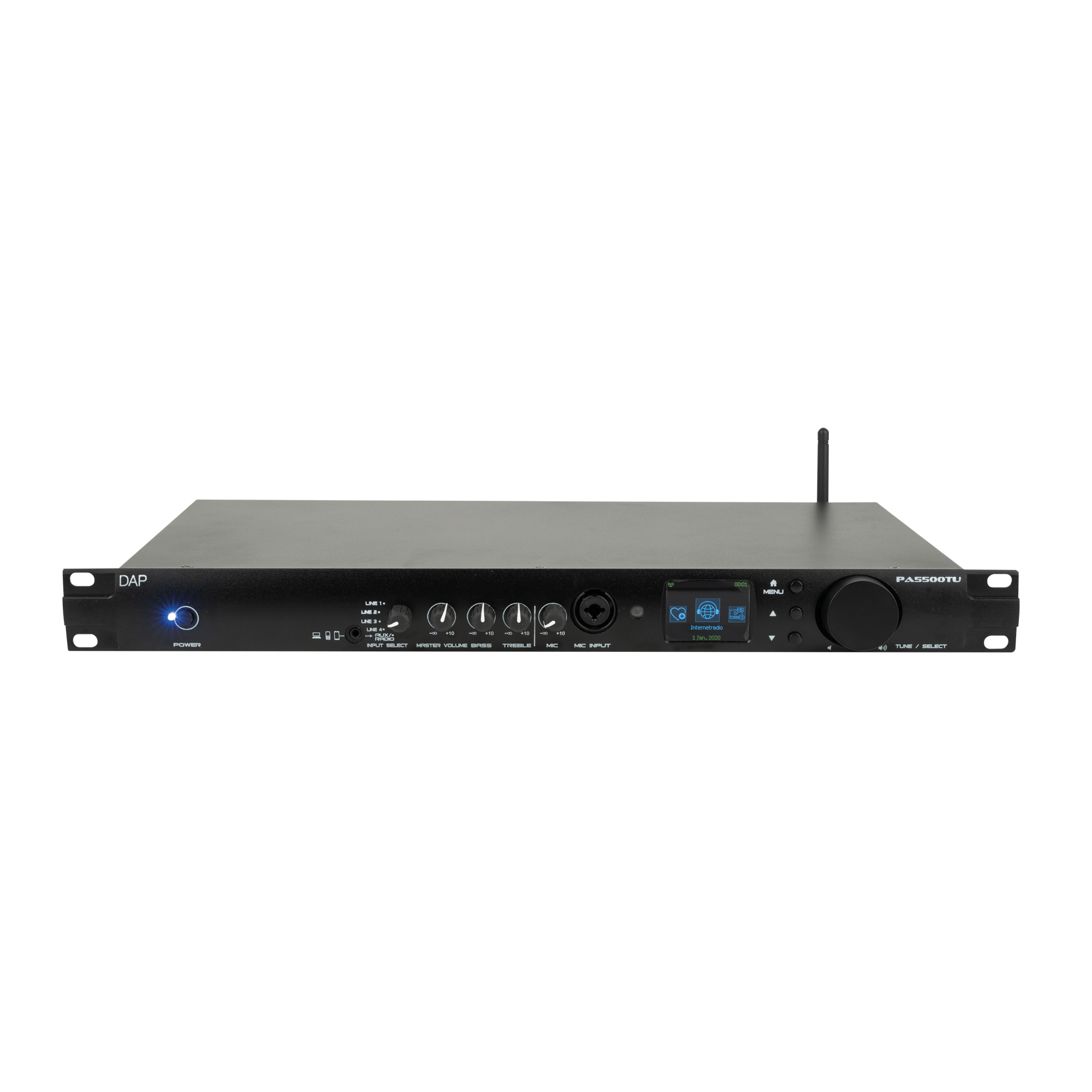 Dap PA-5500TU Amplificatore 2 canali (2x 240 W) con sintonizzatore e lettore di rete