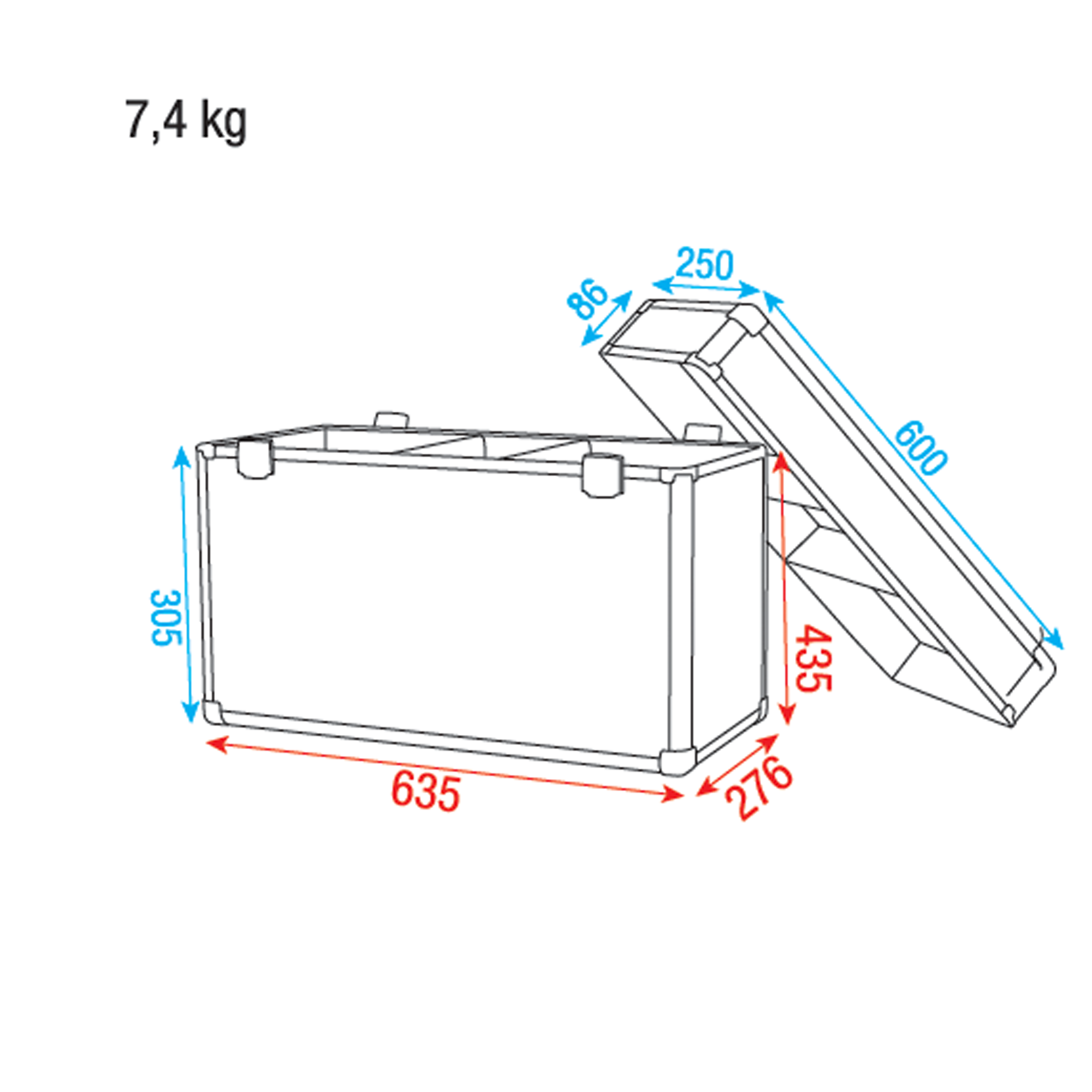 SHOWTEC Case for 2x Phantom 65 Value Line - with accessory compartment Value Line