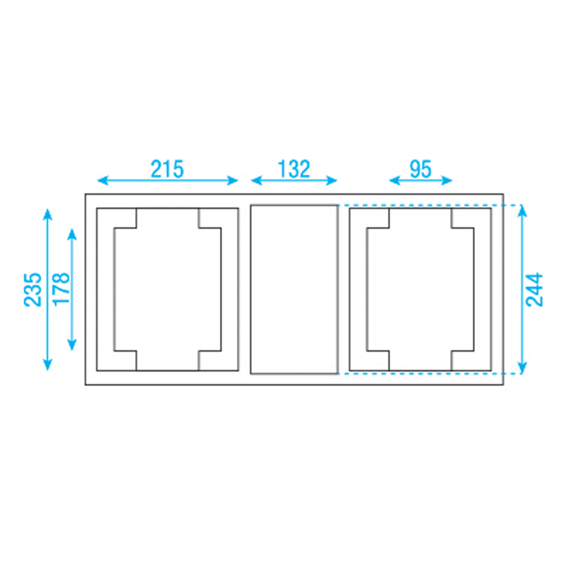 SHOWTEC Case for 2x Phantom 65 Value Line - with accessory compartment Value Line