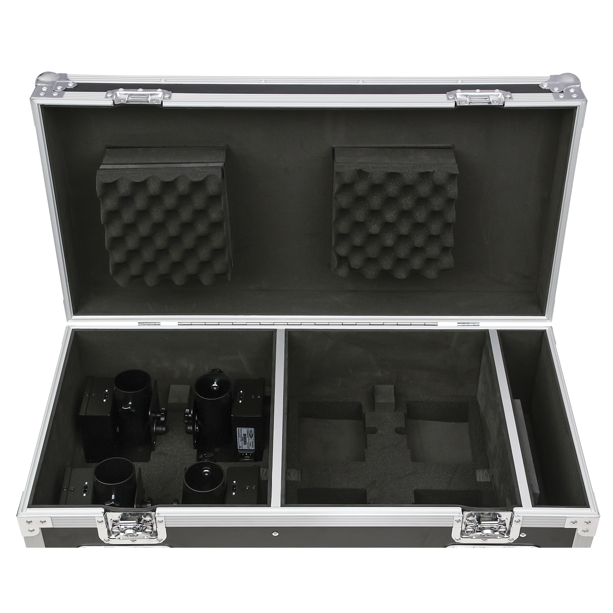 SHOWTEC Case for 8x FX Shot & 4x Base Plate 3 compartments 3 scomparti