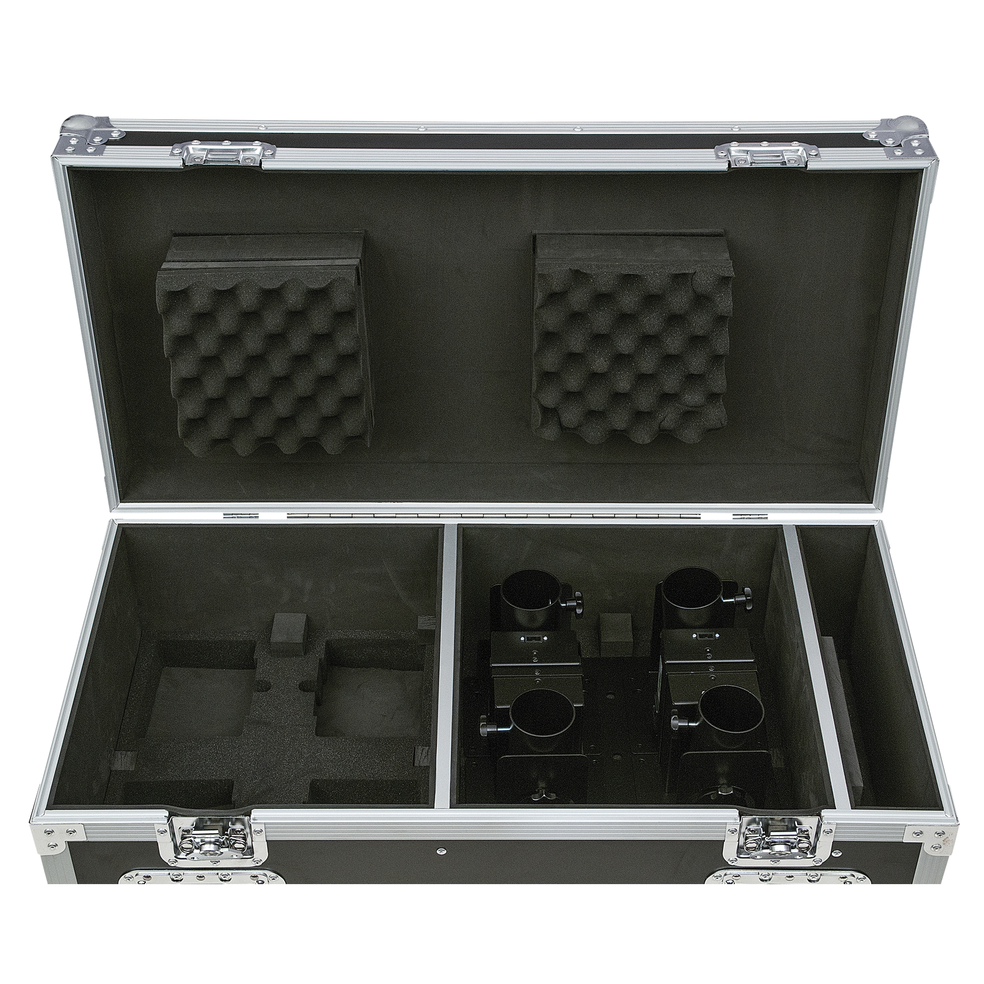 SHOWTEC Case for 8x FX Shot & 4x Base Plate 3 compartments 3 scomparti
