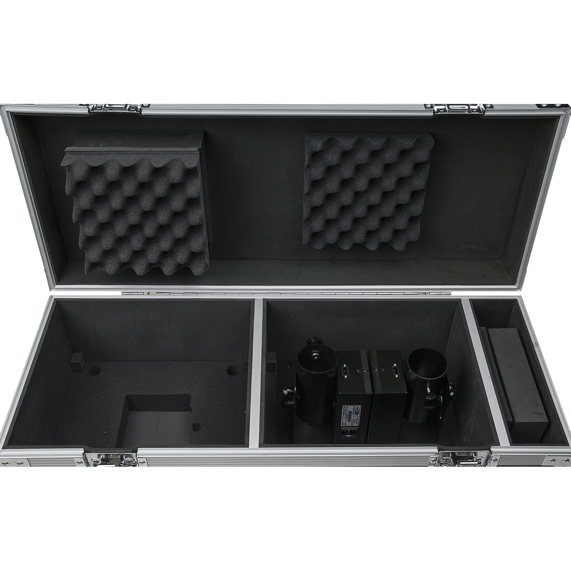 SHOWTEC Case for 8x FX Shot & 4x Base Plate 3 compartments 3 scomparti