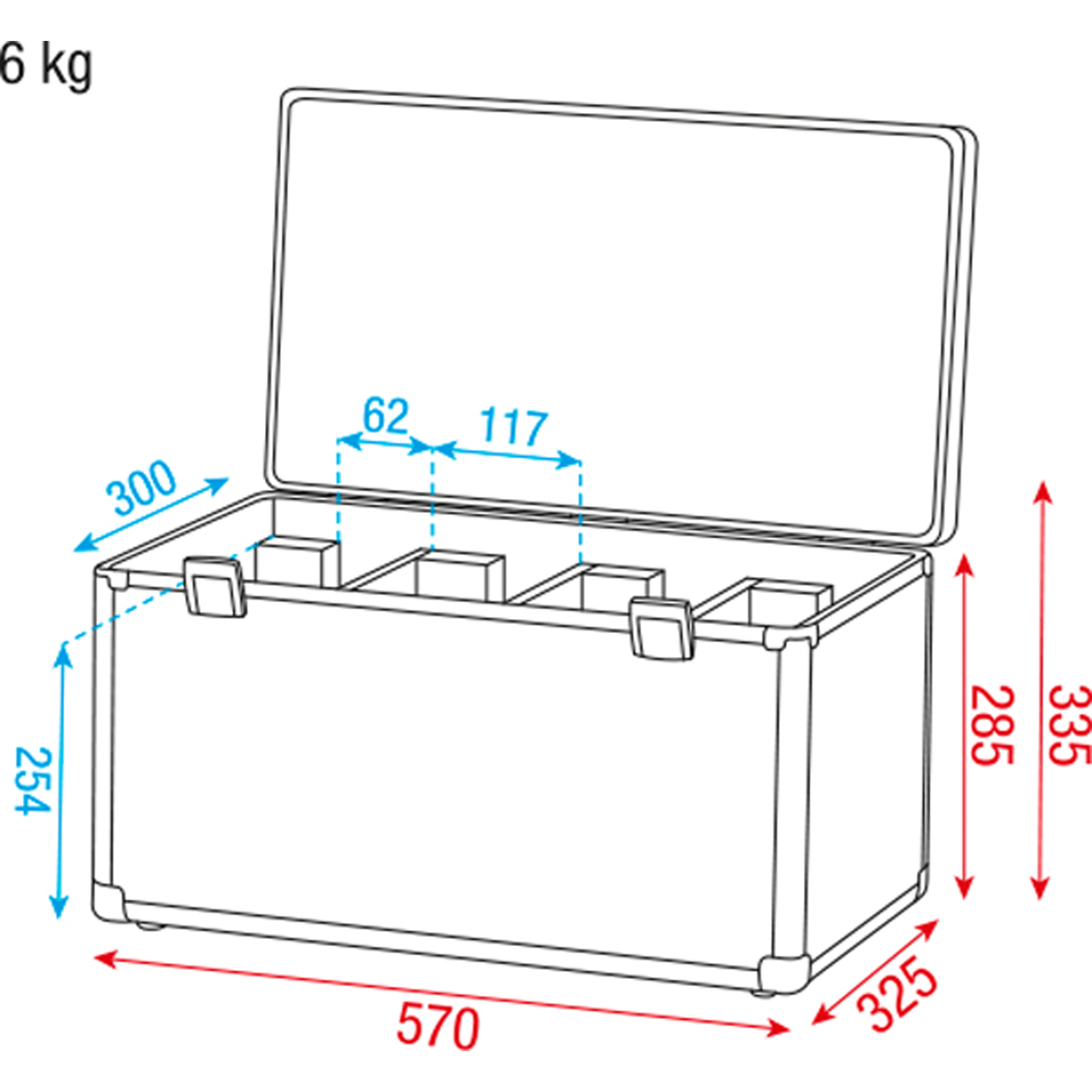 SHOWTEC Case for 4x Club par Value Line Linea Value