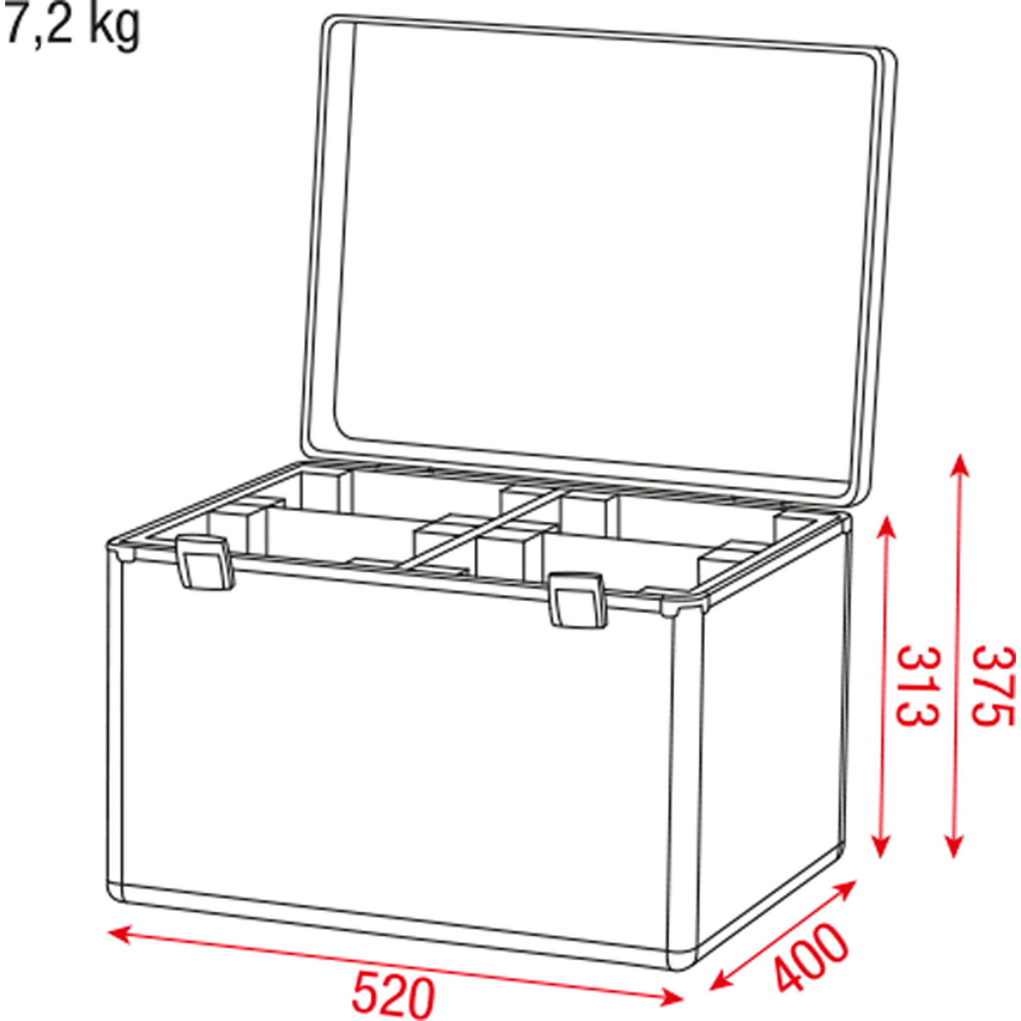 SHOWTEC Case for 4x Kanjo 10 / 60 Value Line Linea Value