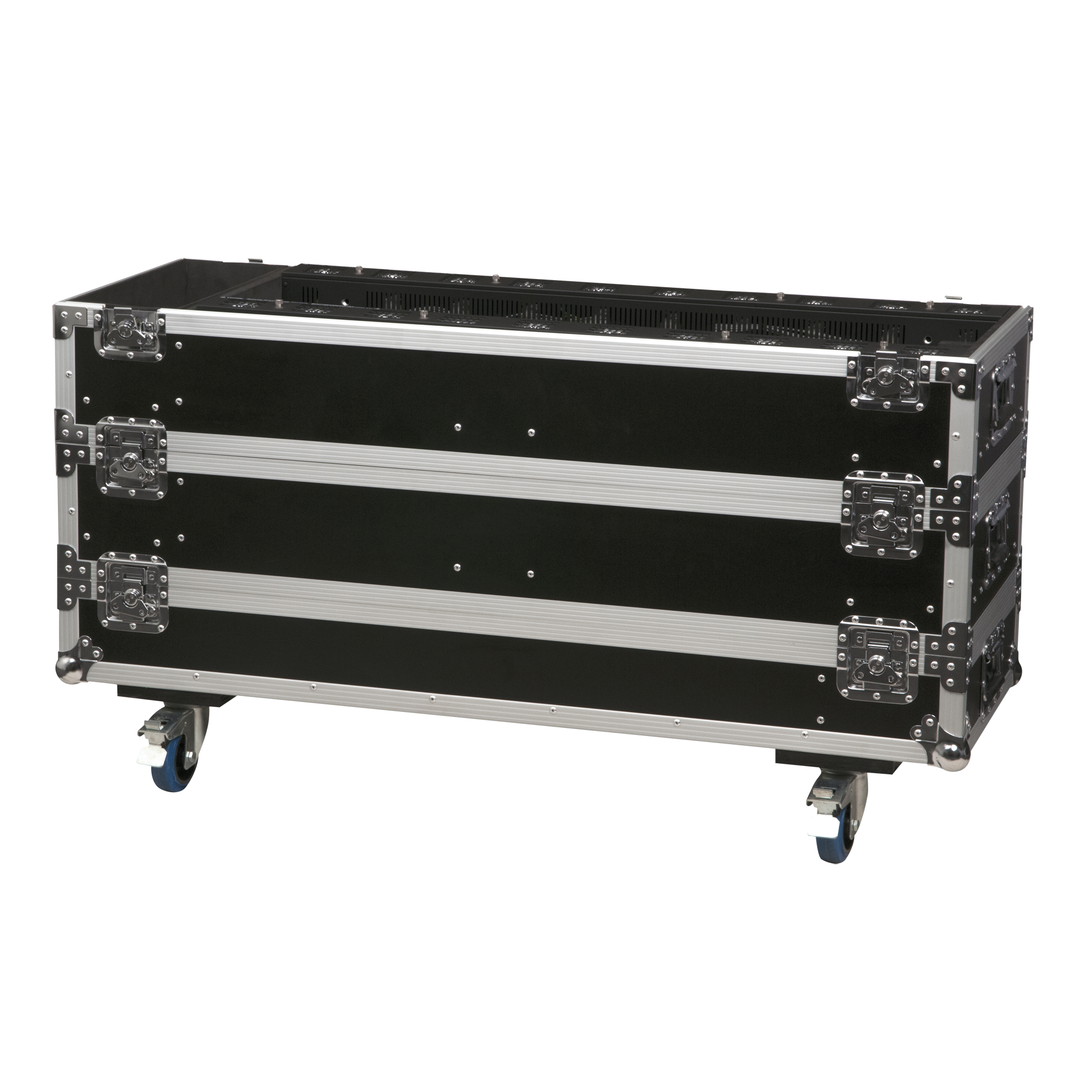 SHOWTEC Case for 12x Sunstrip Active 3 stackable sections with accessory compartment 3 sezioni impilabili con scomparto per gli accessori