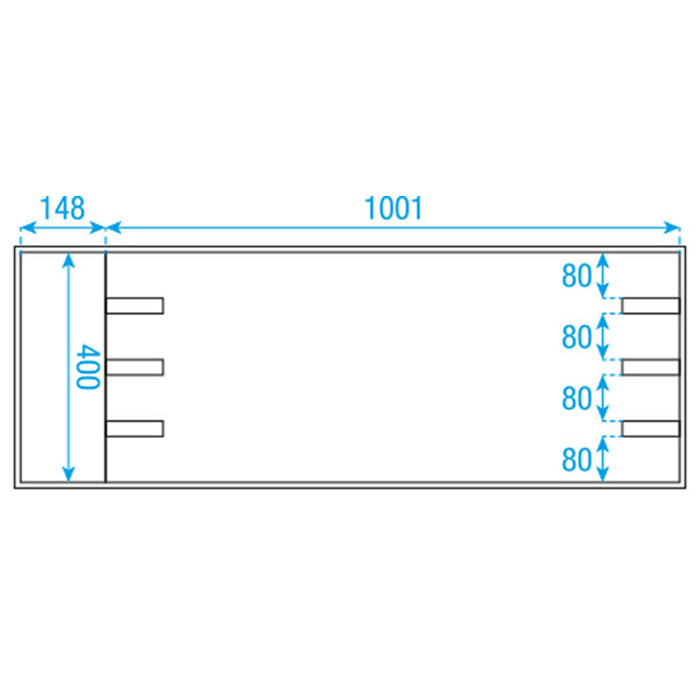 SHOWTEC Case for 12x Sunstrip Active 3 stackable sections with accessory compartment 3 sezioni impilabili con scomparto per gli accessori