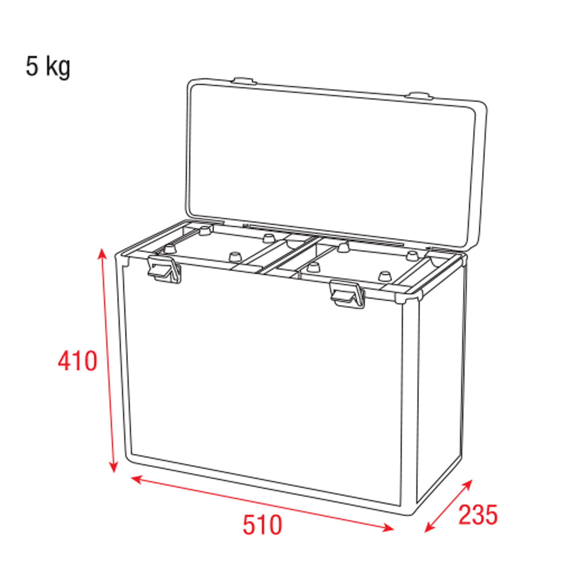 SHOWTEC Case for 2x Shark One (Spot/Wash Zoom/Wash/Combi) Value Line Value Line