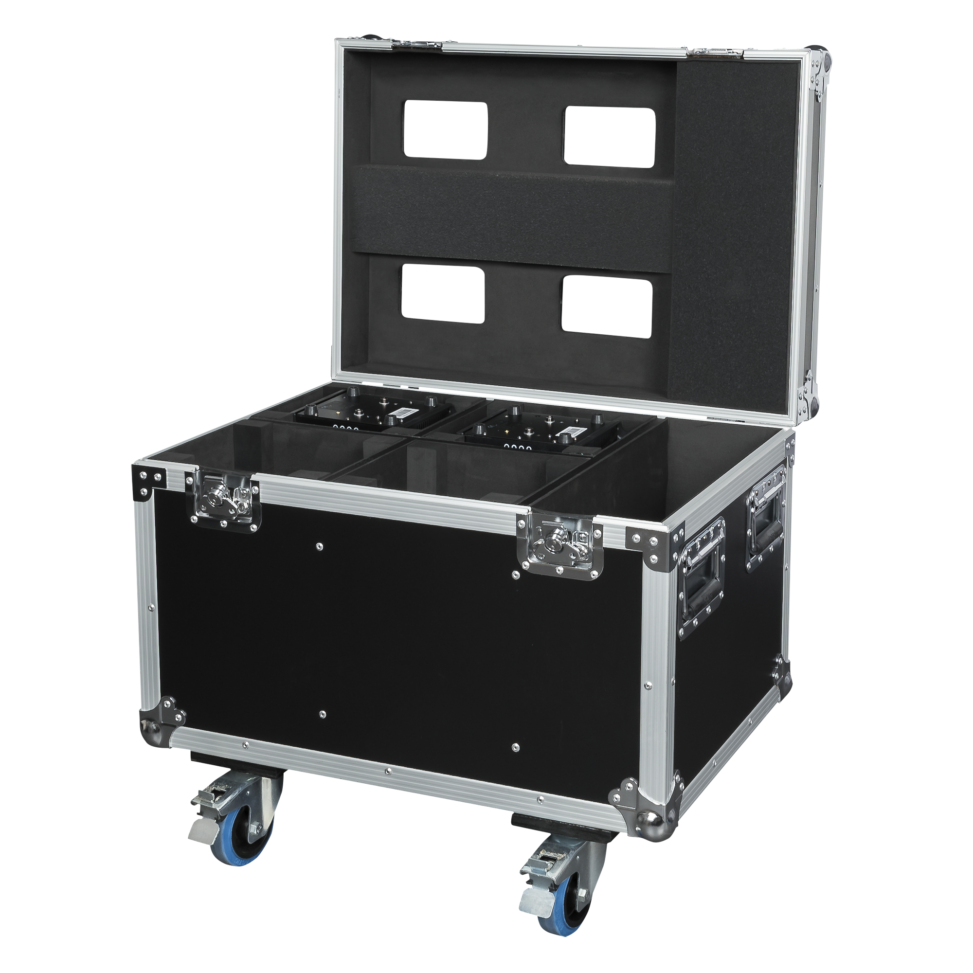 SHOWTEC Case for 4x Shark One (Spot/Wash Zoom/Wash/Combi) With accessory compartment Con vano per gli accessori