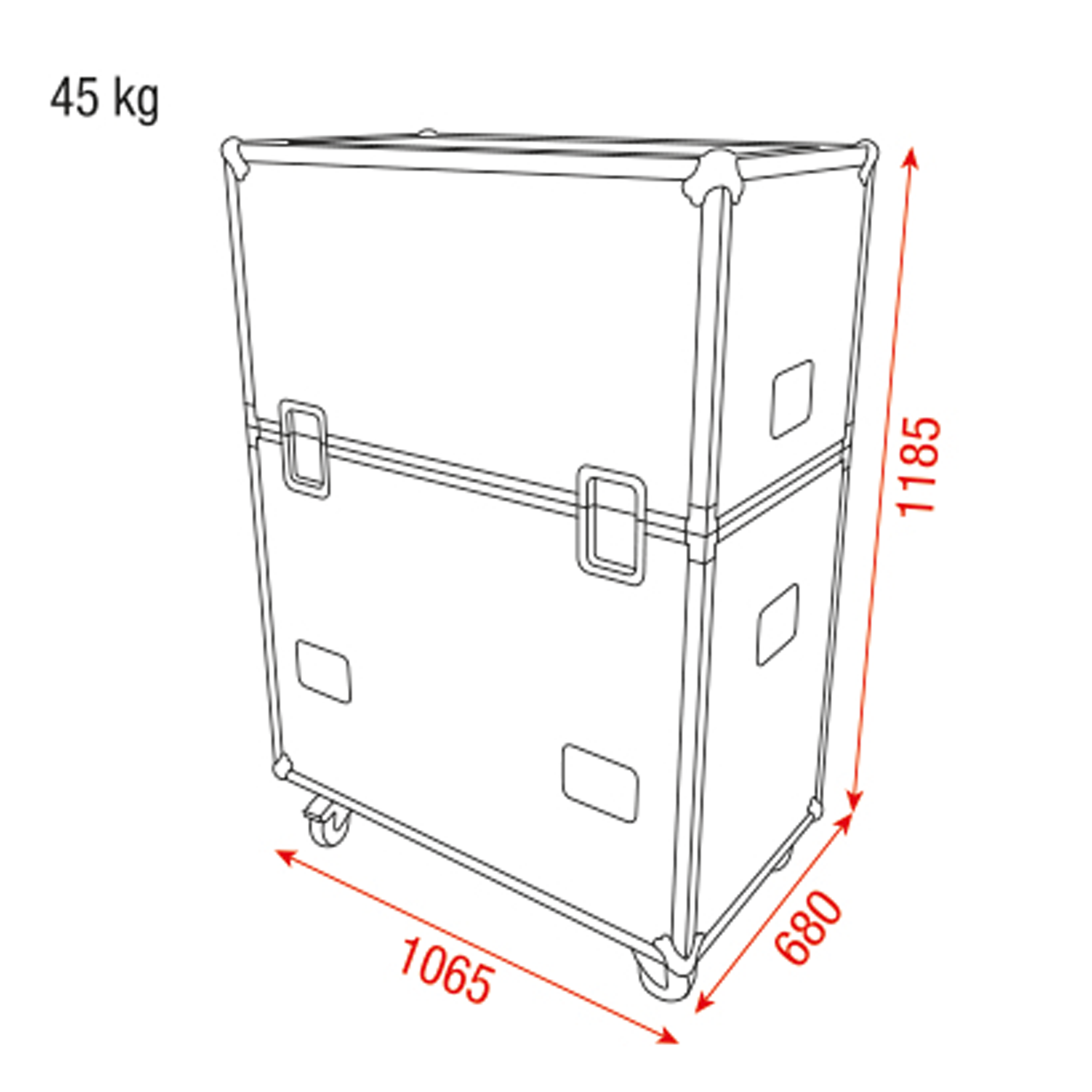 SHOWGEAR Case for 6x Mammoth Stage 1 x 1 m Premium Line Linea Premium