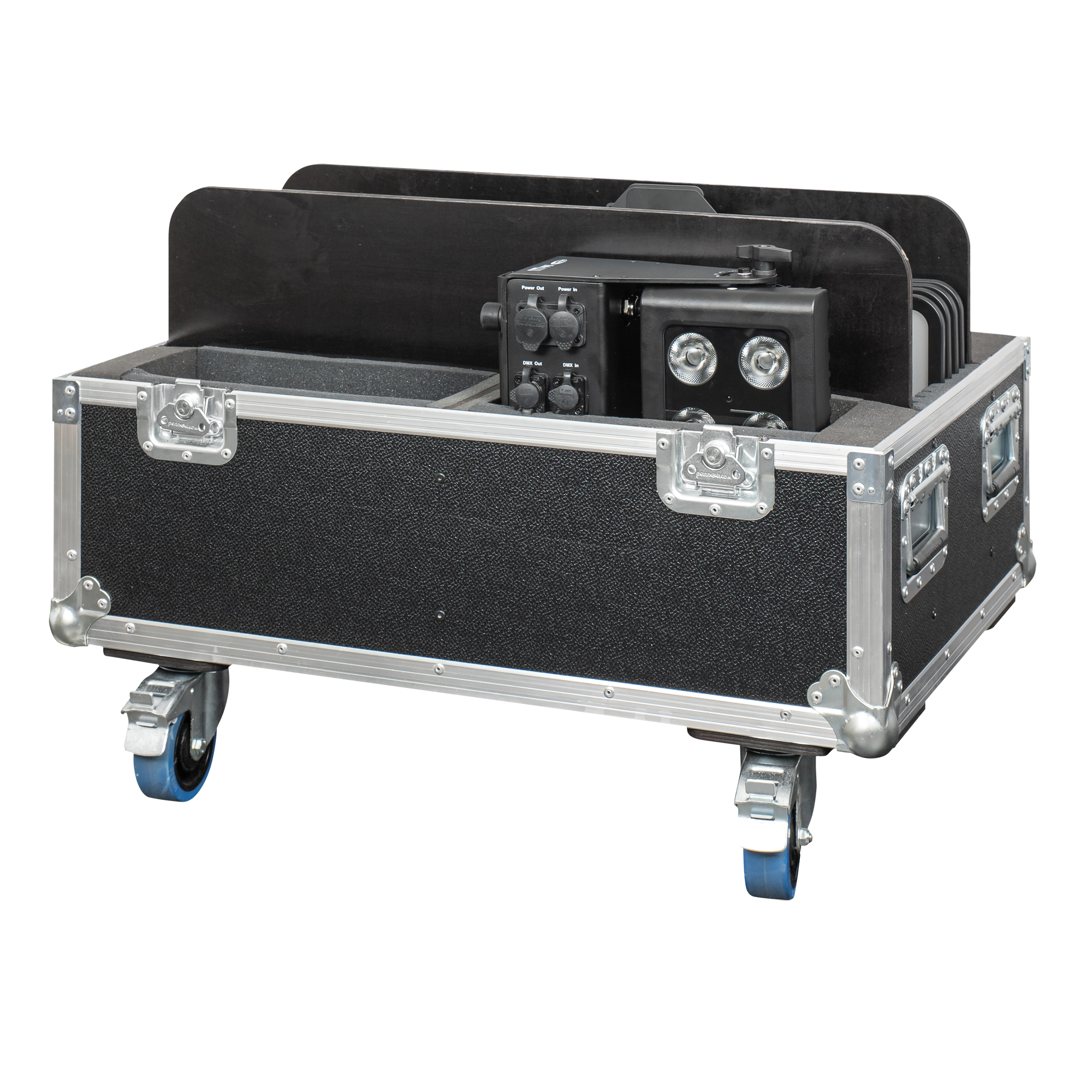 SHOWTEC Case for 4x Helix M1000/M1100 Premium Line - with compartments for all optional accessories Linea Premium