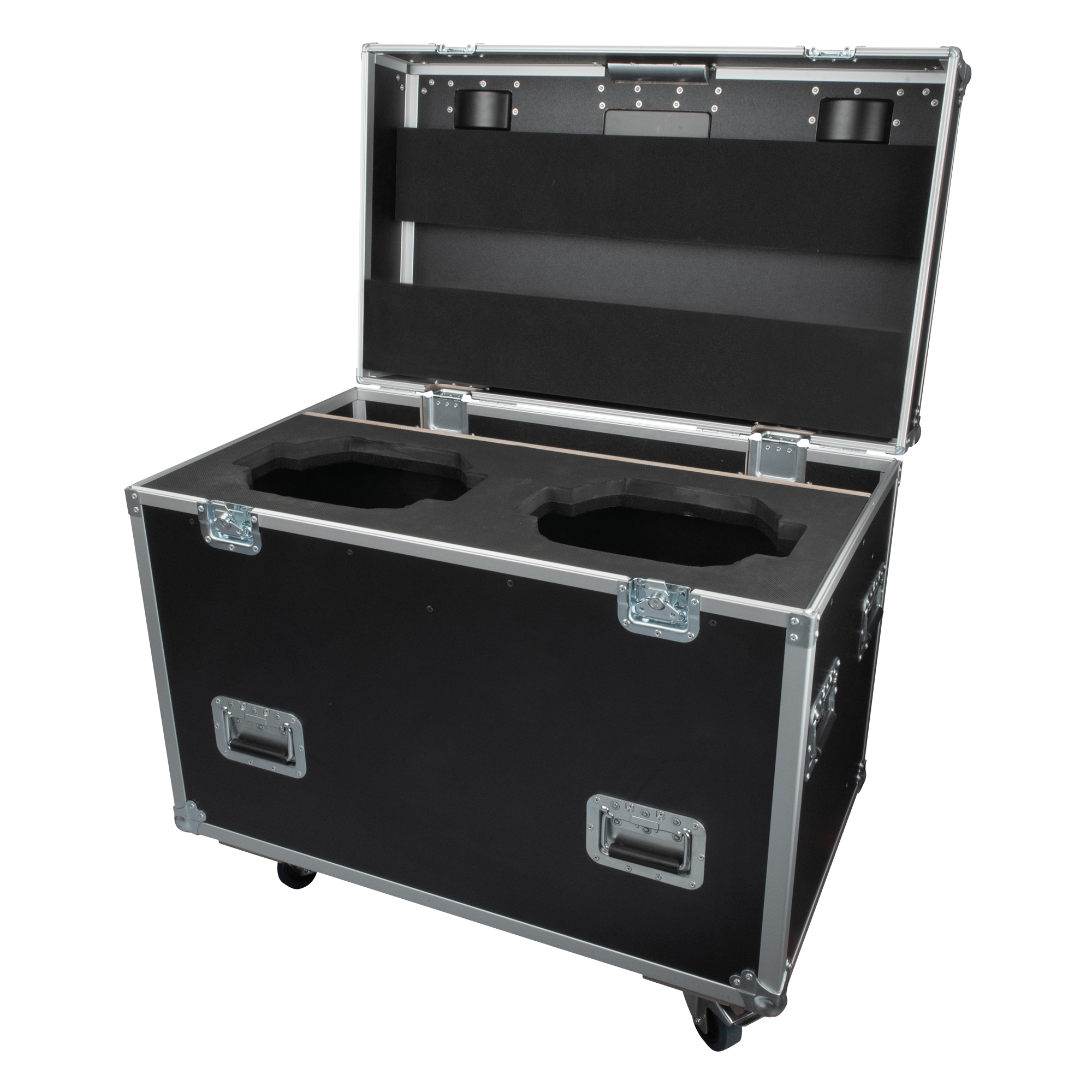 INFINITY Case for 2x Furion S402 Spot or P402 Profile Chiusure a farfalla e maniglia del coperchio Penn Elcom - ruote girevoli con freno