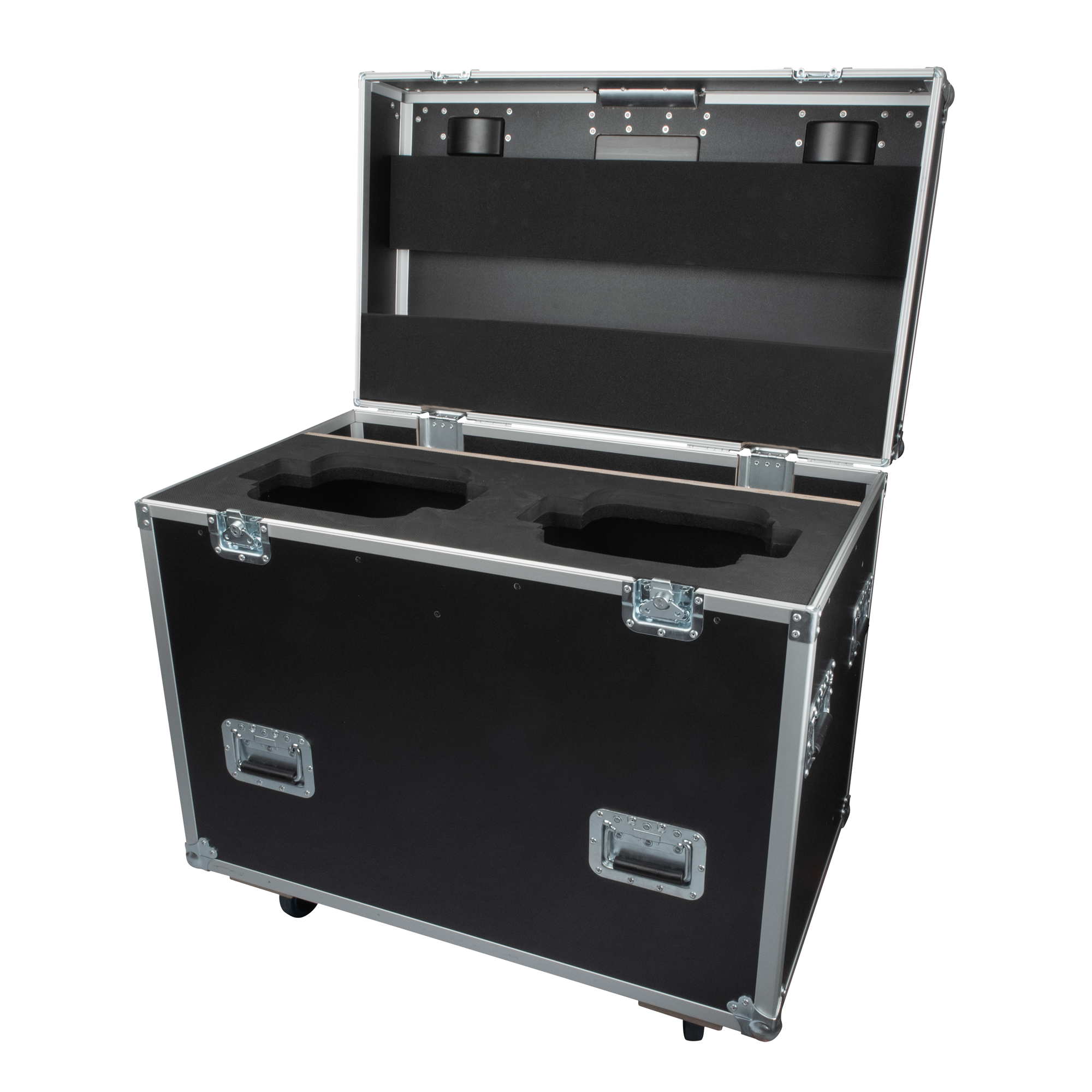 INFINITY Case for 2x Furion S602 Spot or P602 Profile Chiusure a farfalla e maniglia del coperchio Penn Elcom - ruote girevoli con freno