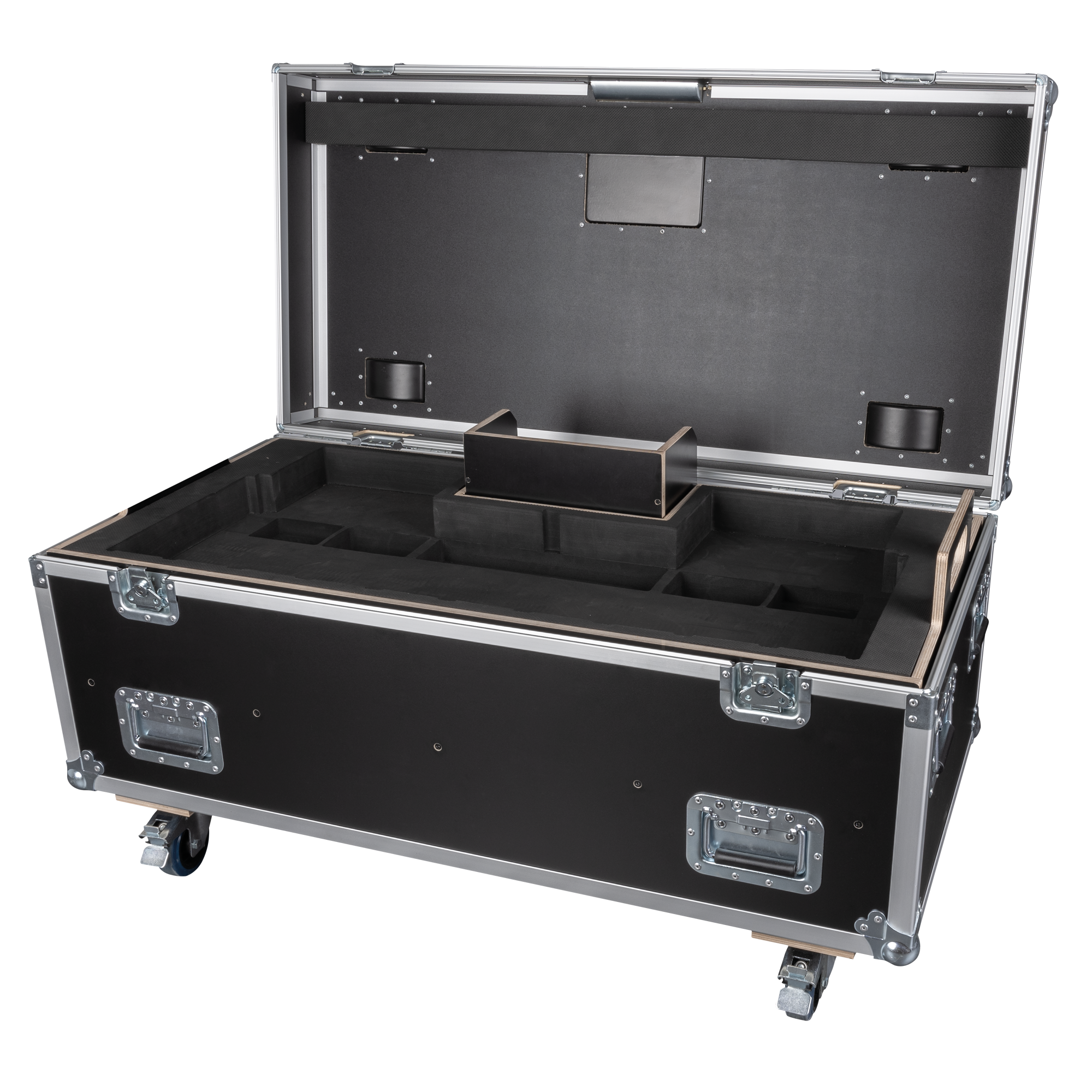 INFINITY Case for 2x Furion FX402 Bar Chiusure a farfalla e maniglia del coperchio Penn Elcom - ruote girevoli con freno